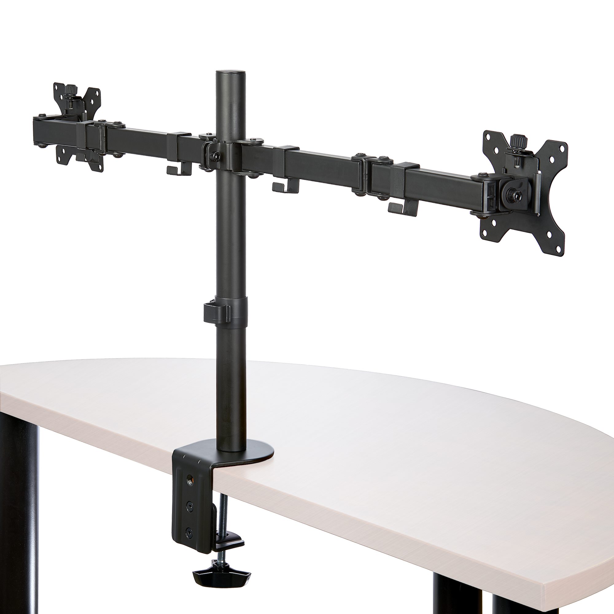 Desk Mount Dual Monitor Arm 32in Display - Monitor Mounts, Display Mounts  and Ergonomics