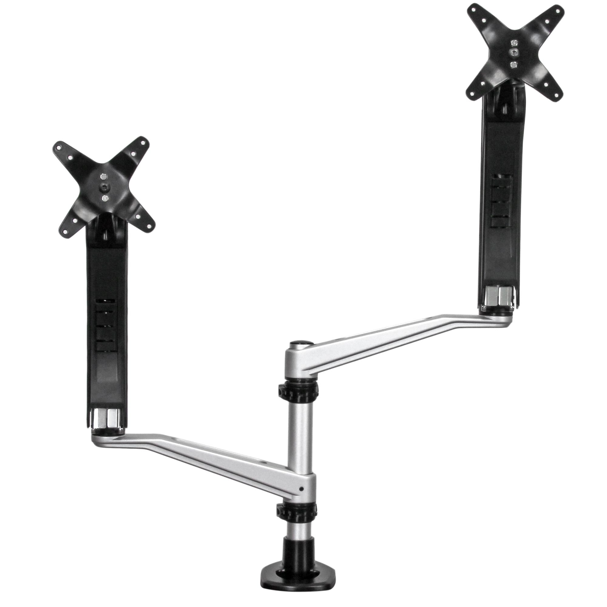 Support double écran PC StarTech.com - fixation pour deux moniteurs plat de  30 cm à 76 cm (12 - 30) - Bras articulés