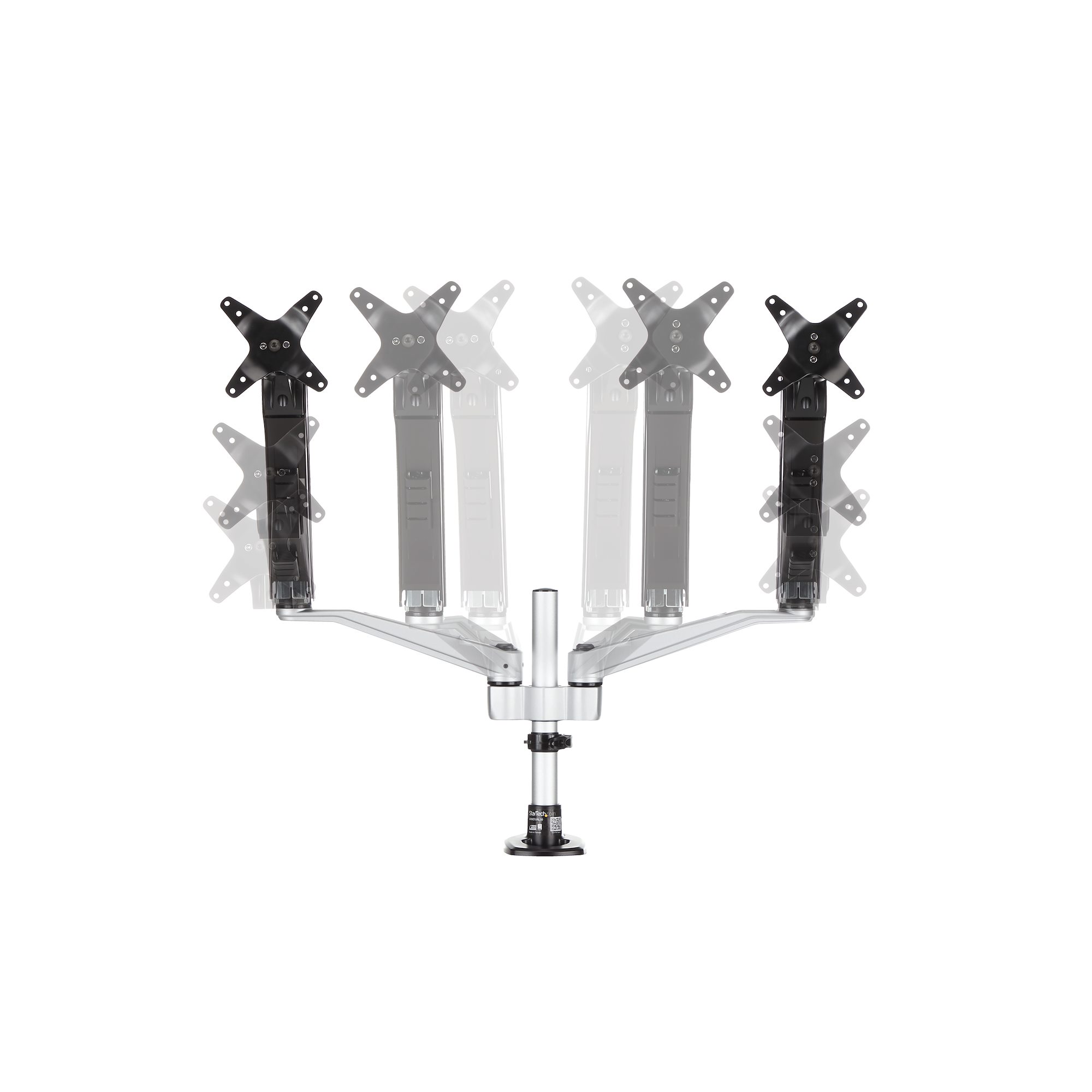 Desk-Mount Dual Monitor Arm - Full Motion Articulating