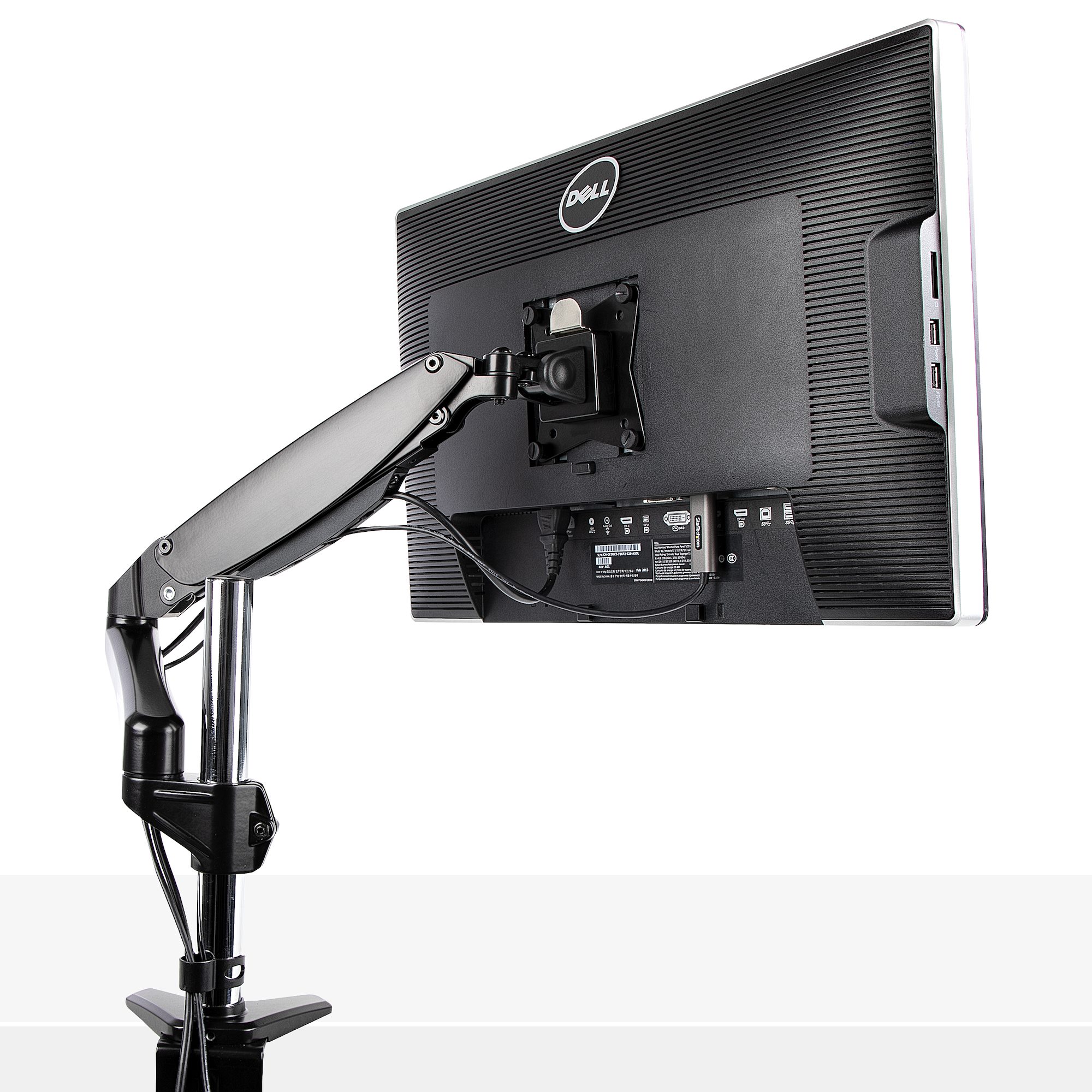 Desk Mount Monitor Arm for Single VESA Display up to 32 or 49 Ultrawide  (17.6lb/8kg) - Full Motion Articulating & Height Adjustable - C-Clamp