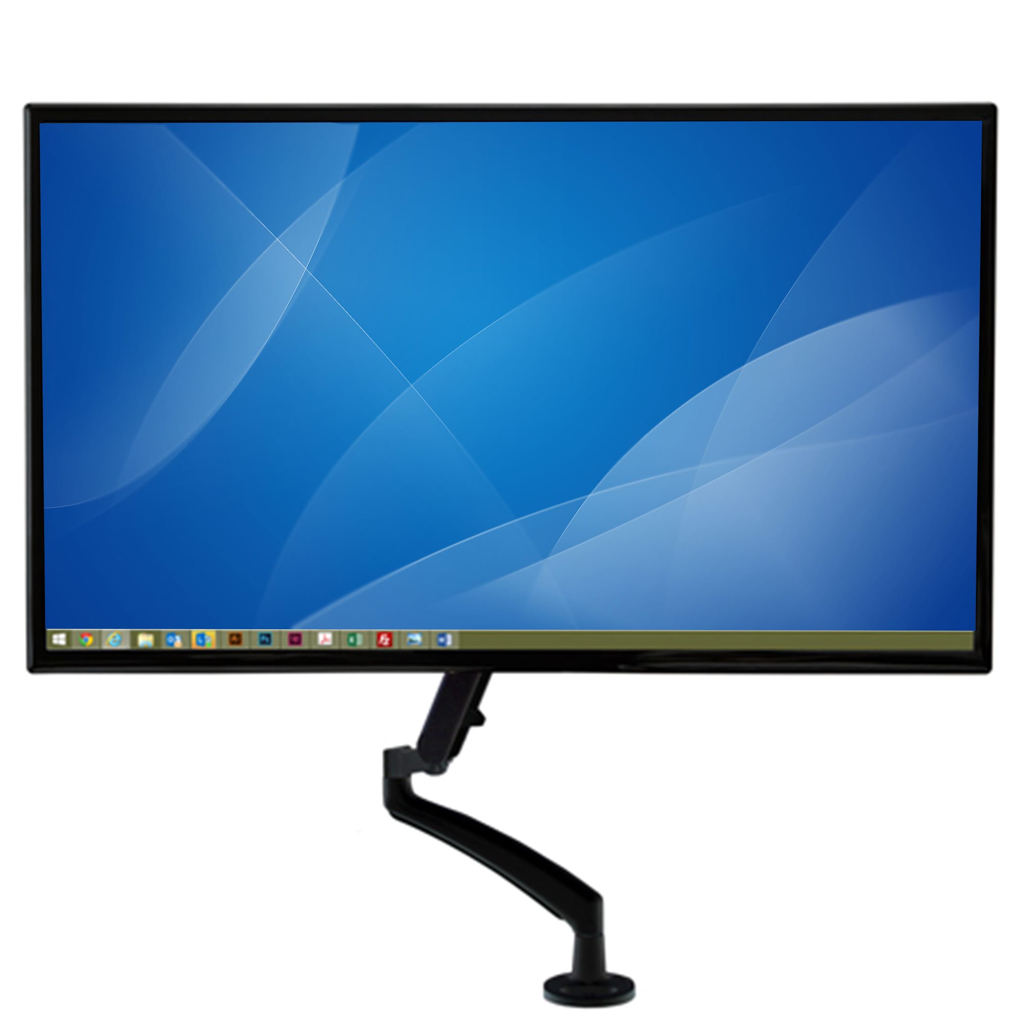 Desk Mount Monitor Arm with 2x USB 3.0 ports - Slim Full Motion Adjustable  Single Monitor VESA Mount up to 34 (17.6lb/8kg) Display - Ergonomic