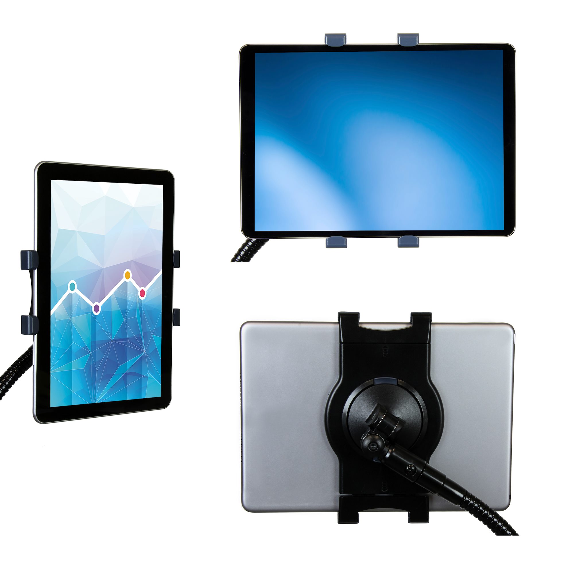 Tryone Soporte para tablet de cuello de cisne para cama, soporte ajustable  y flexible, abrazadera de montaje en mesa compatible con iPad Air Mini,  pestañas Galaxy, Kindle Fire