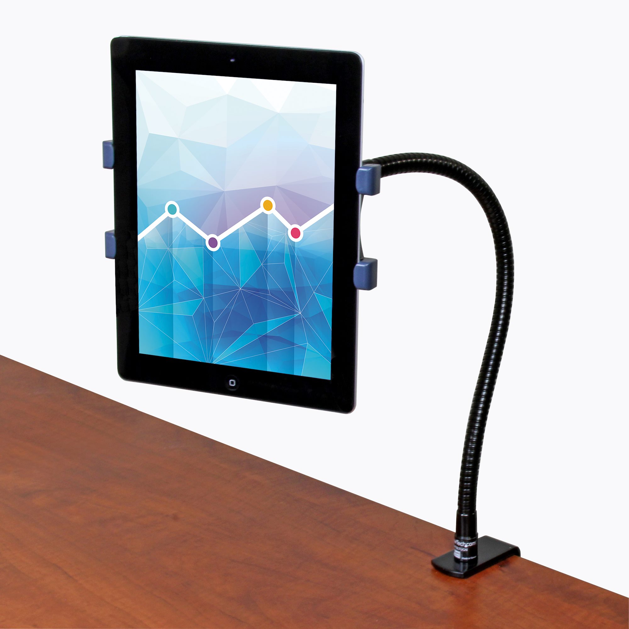  Tablet PC Smartphone Escritorio Cama Brazo Largo Soporte  Flexible Cuello de ganso Soporte de Clip Soporte de 360 grados Giratorio  (Full Negro) : Electrónica