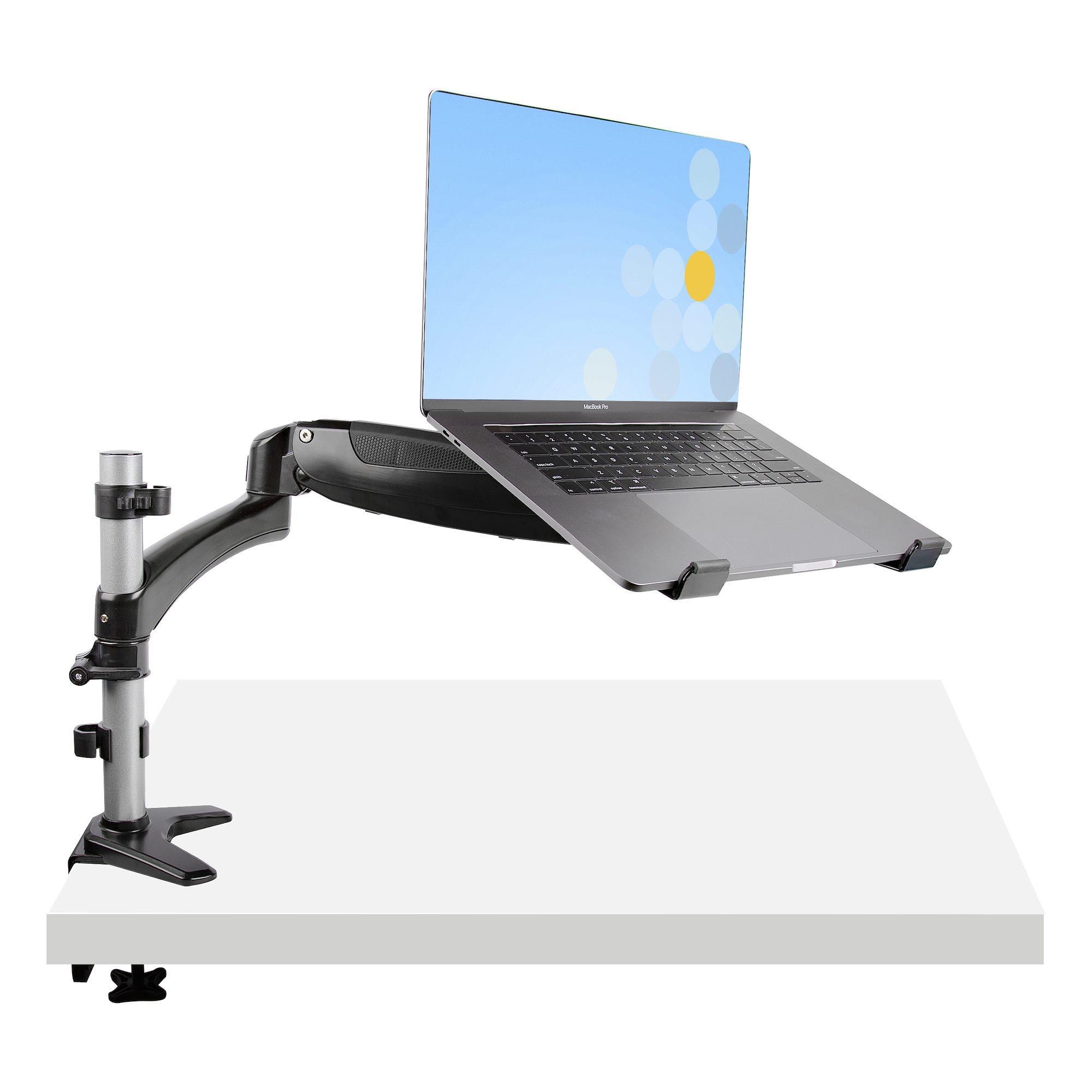 Desk Mount Laptop Arm - Full Motion Articulating Arm for Laptop or Single  34 (17.6lb/8kg) Monitor - VESA Mount Laptop Tray Bracket - Ergonomic