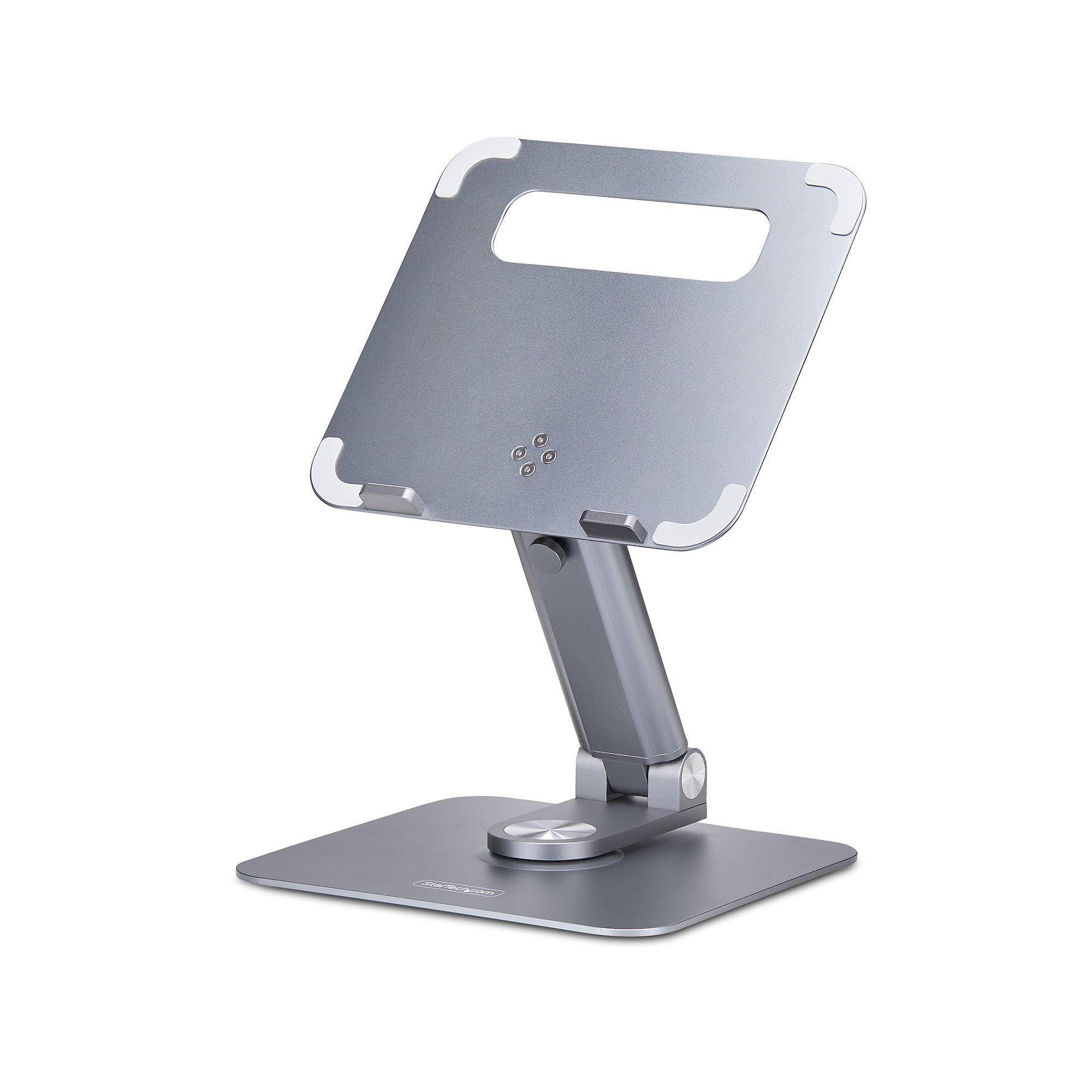 Supporto Per Laptop Pieghevole E Ventilato - Regolabile E Portatile Per PC 10-15.6 Pollici - Ergonomico In Metallo Argentato - Raffredda E Solleva