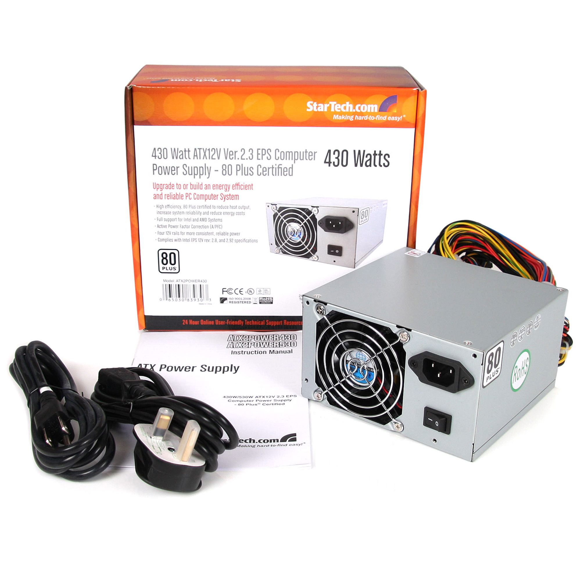 430W ATX12 80 Plus Computer Power Supply ATX Power Supplies Canada