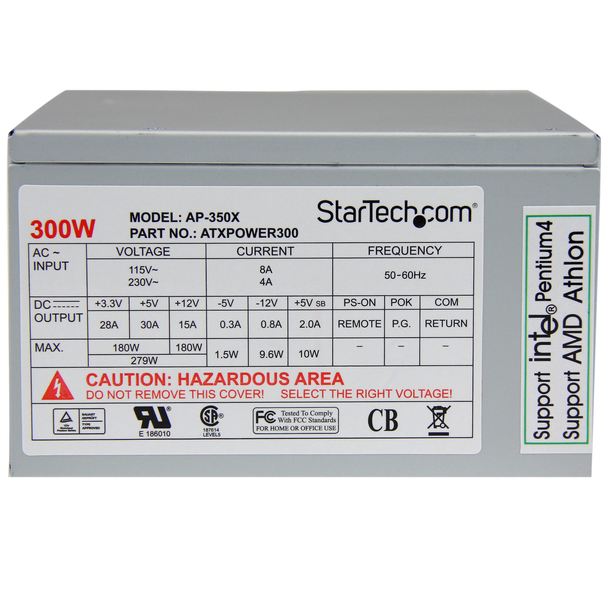 s 300 Watt 9 output connector - ATX StarTech.com Computer Power supply internal AC 115/230 V 