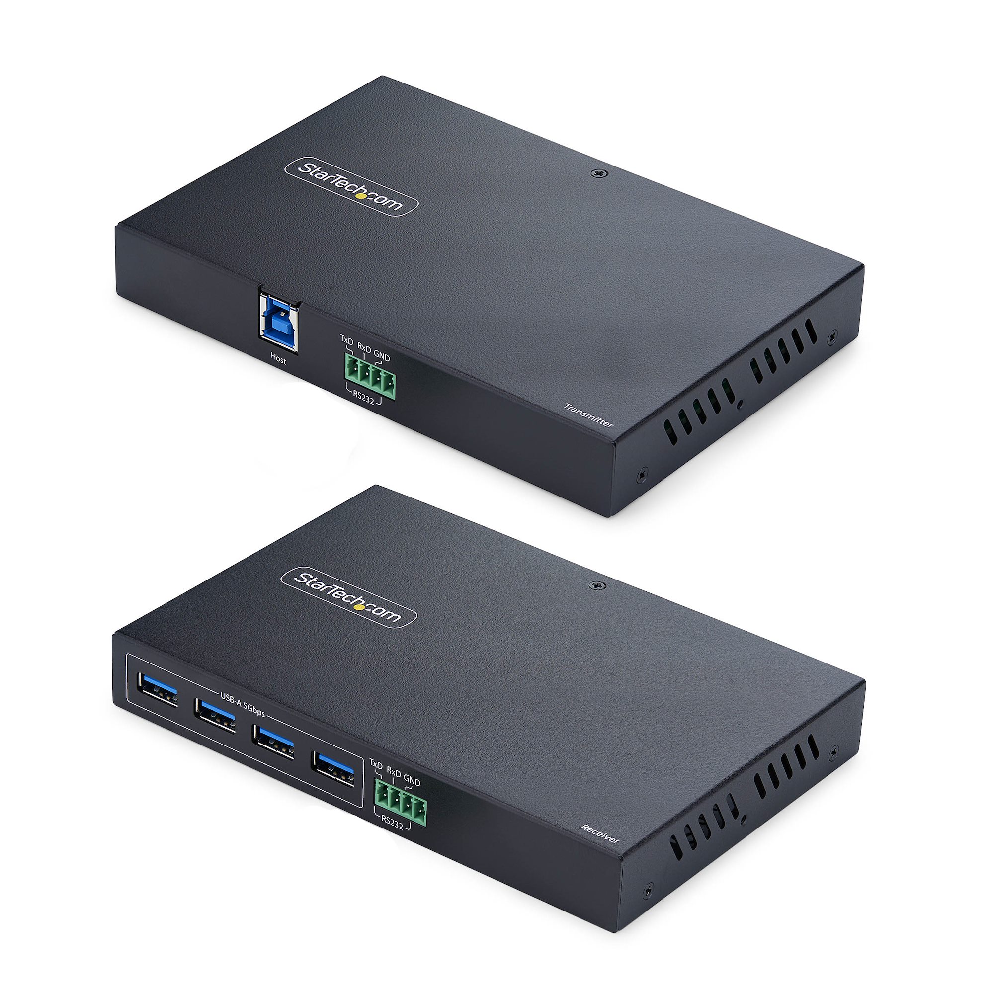Cat6a/Cat7/Cat8ケーブル経由で4台のUSB 3.0周辺機器を最大100mまで延長