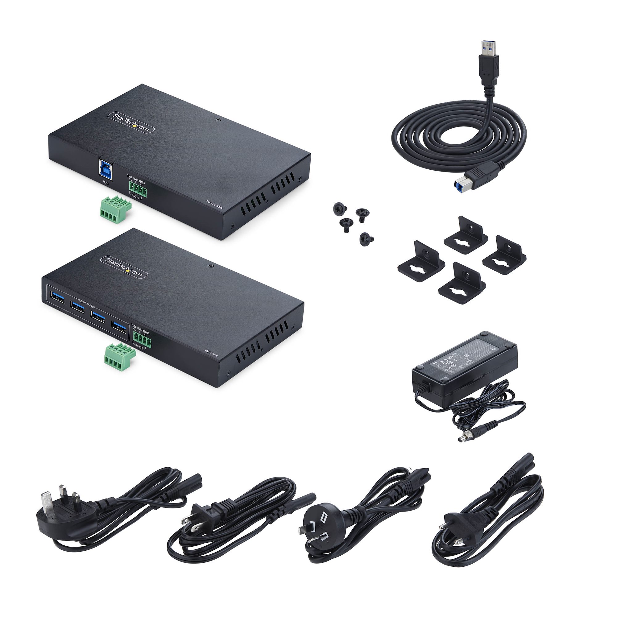 Extend four USB 3.0 peripherals up to 330ft (100m) over Cat6a/Cat7