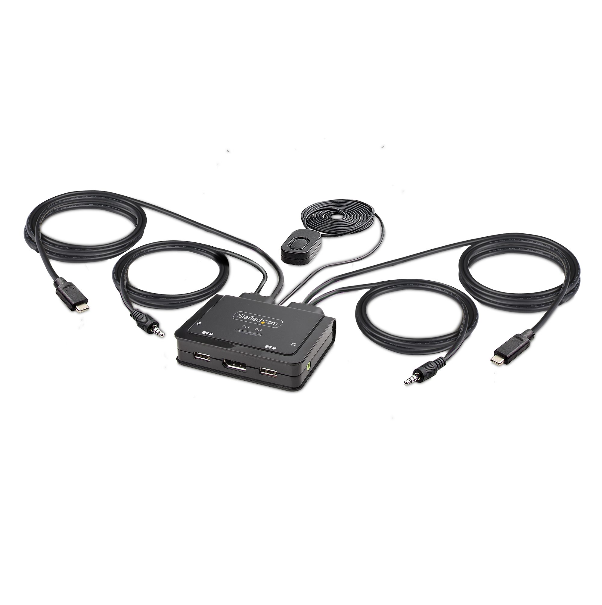 2-Port USB-C Cable KVM Switch, 4K 60Hz - KVMスイッチ | StarTech 