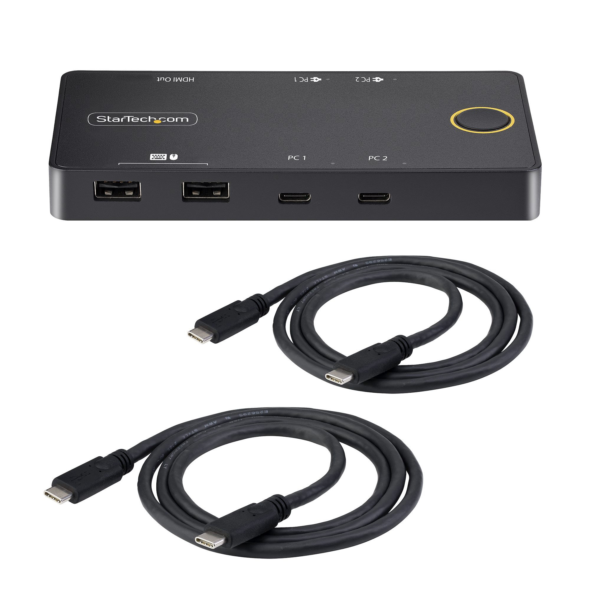 USB-C®/HDMI® 3-Input Combo to HDMI 1-Output KVM Switch with Power Delivery  - 4K 60Hz (TAA Compliant), HDMI Selectors, Splitters, & Switches, HDMI