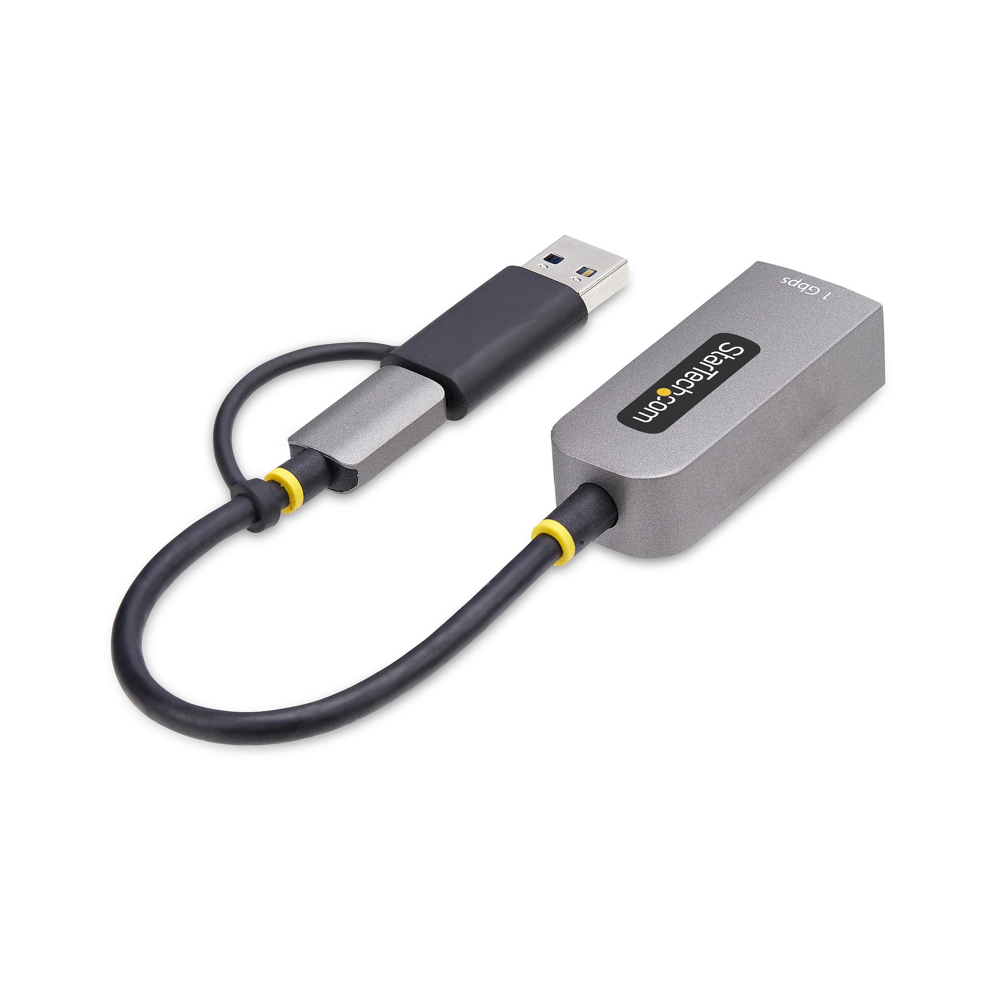 USB有線LANアダプター／USB-C＆A接続／USB 3.0／10/100/1000Mbps