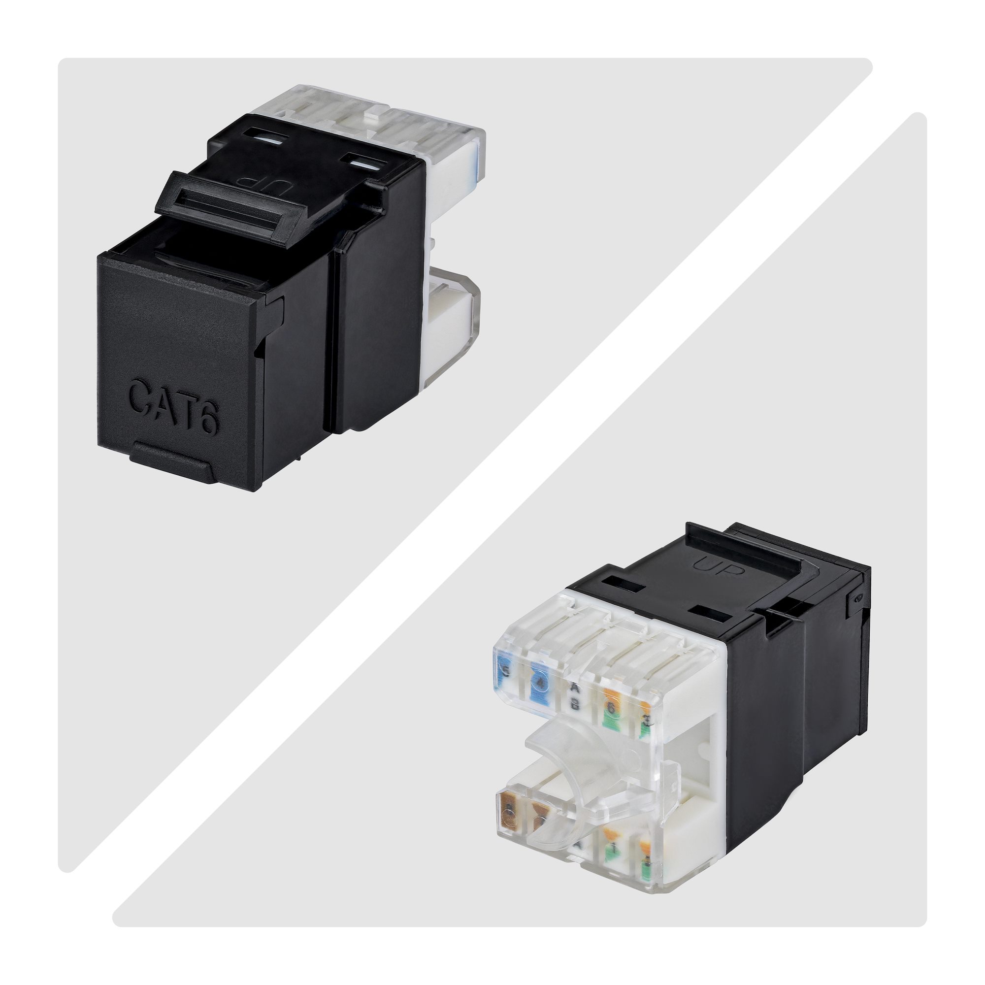 Cat6 キーストーンカプラー LAN ケーブル用 コネクタ RJ45 25個 ☆キー 