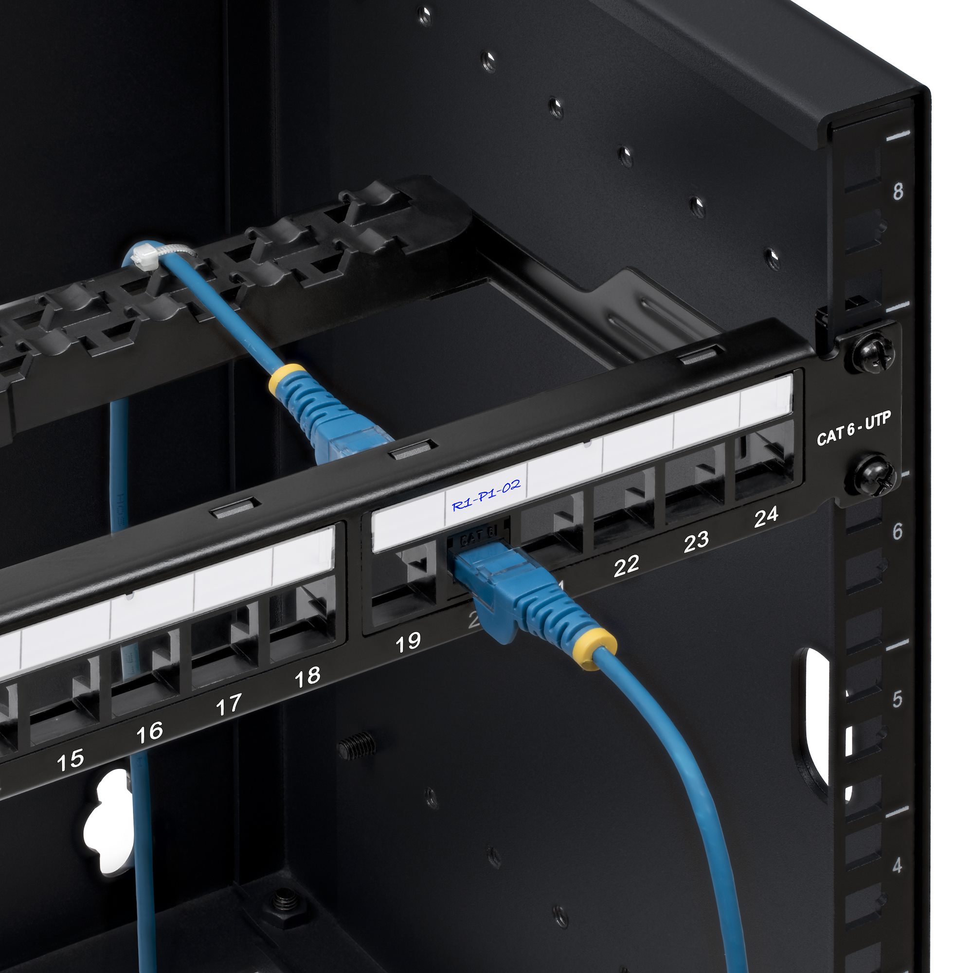 Panneau De Brassage 1U 24 Ports FGB Avec Inserts Keystone - Compatible Rack 19", CAT5 à CAT8