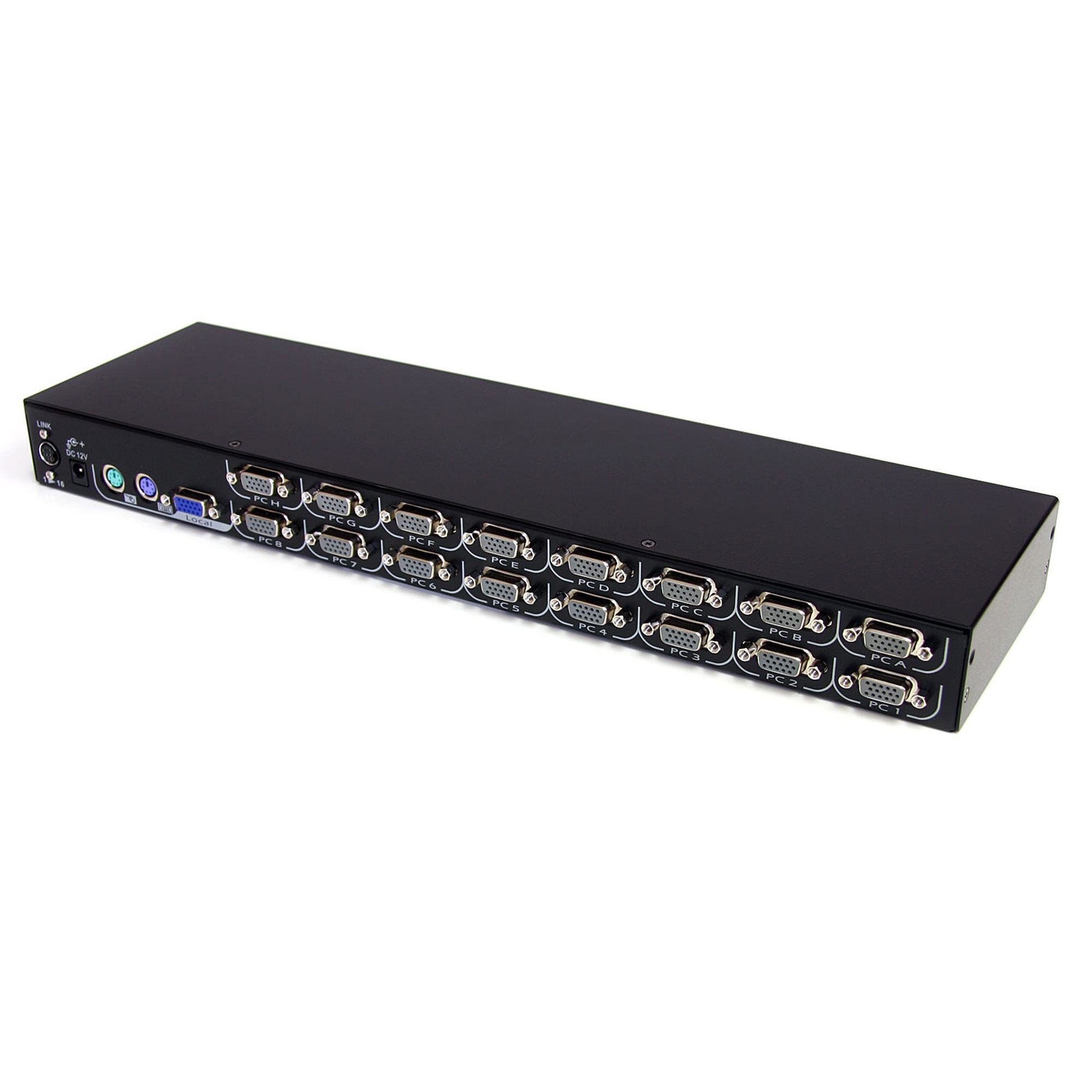16-Port x2 Users Cat5e/6 1U Rack-Mount USB KVM Switch with 17 Full HD  1080P LCD and IP Remote Access, 16 Interface Modules Included 