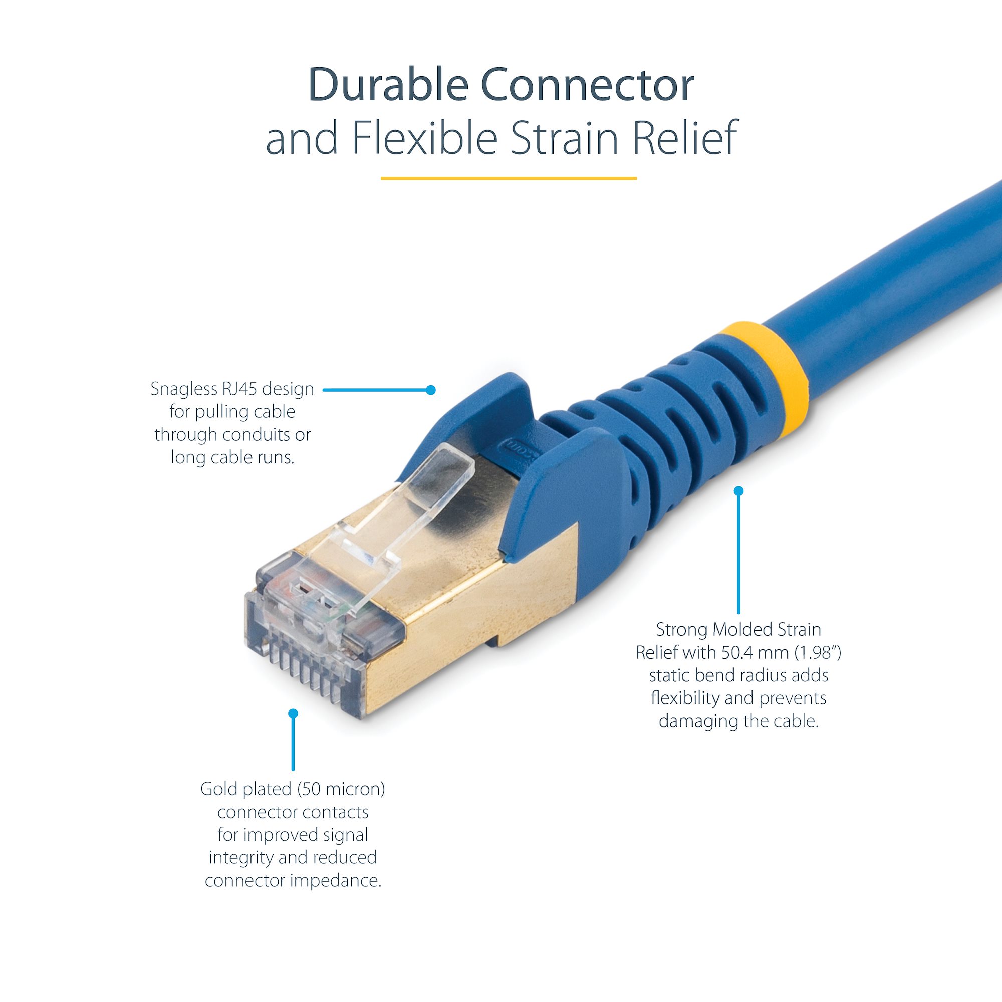Câble Ethernet KOMELEC Câble ethernet Cat 6a 15m SFTP Snagless