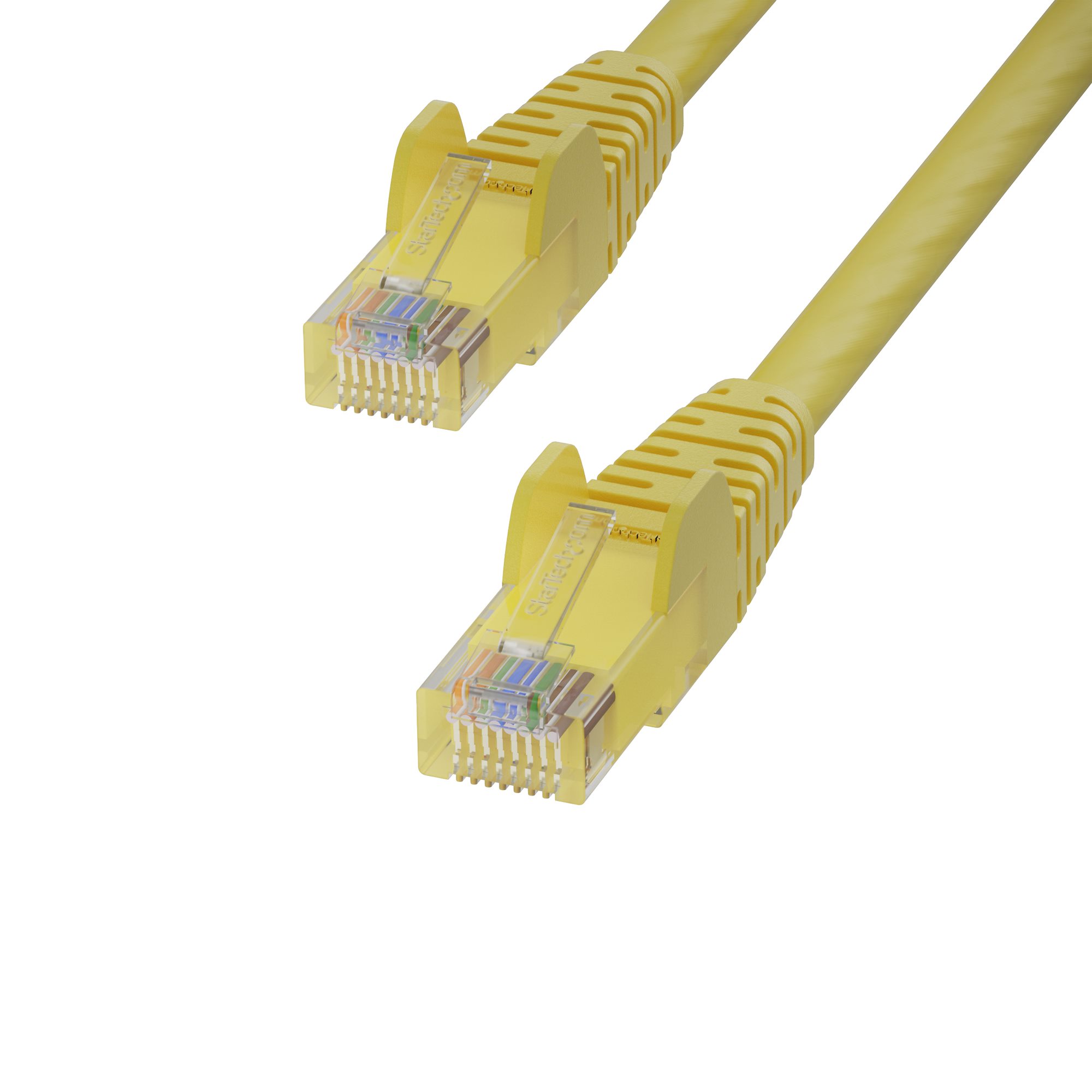 5m、イエロー、UTP、24AWG、100W PoE対応、純銅導体、スナッグレス