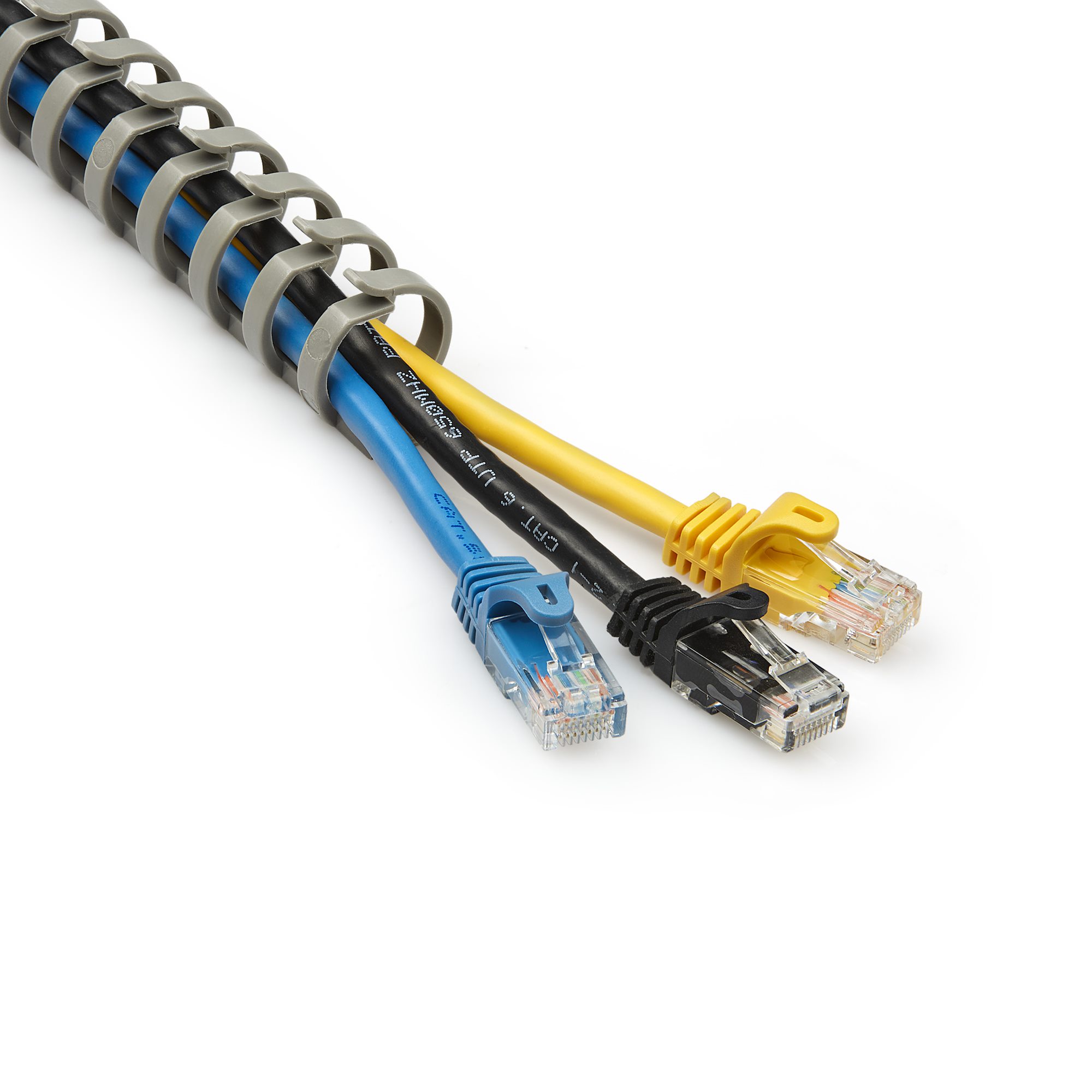 Open Slot Cable Management Raceway with Cover, 1-1/2(38mm)W x 1(25mm)H -  6.5ft(2m) length - 1/4(8mm) Slots, PVC Network Cable Hider/Wall Wire Duct