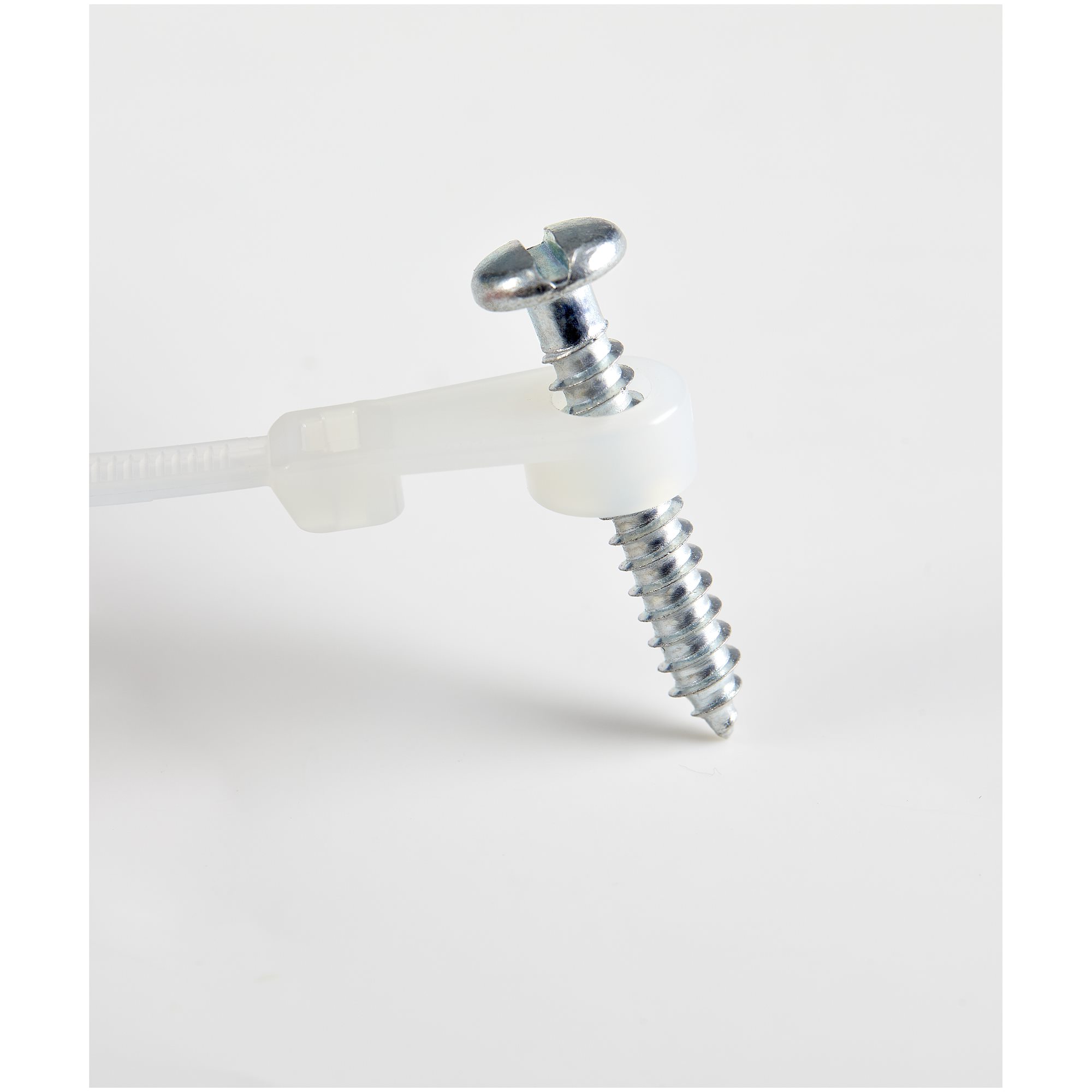 100 Nylon-Kabelbinder Mit Befestigungsloch, 15 Cm, 18 Kg Zugfestigkeit - Schwarz