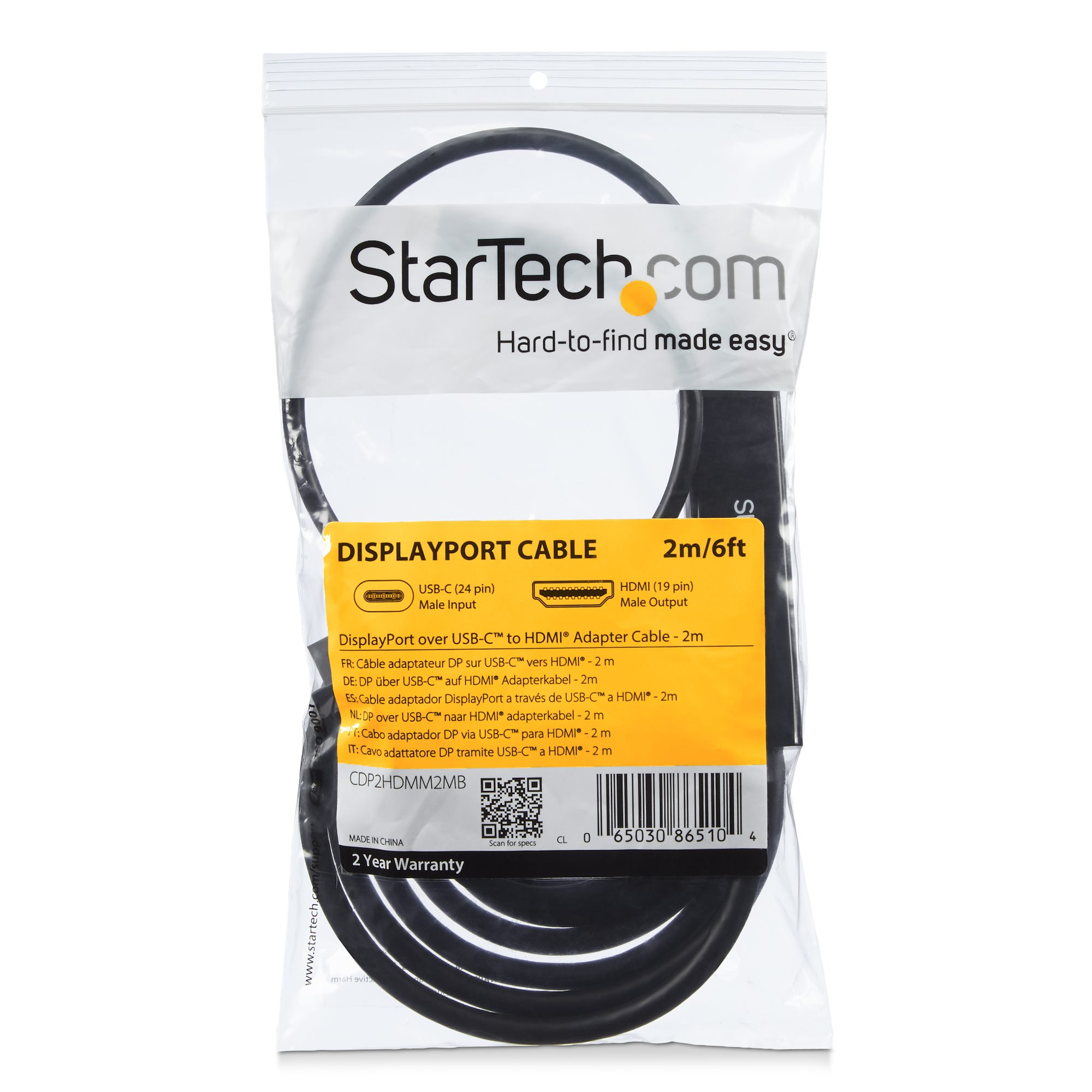 StarTech.com Rallonge HDMI 15,2cm - Câble HDMI Court M/F