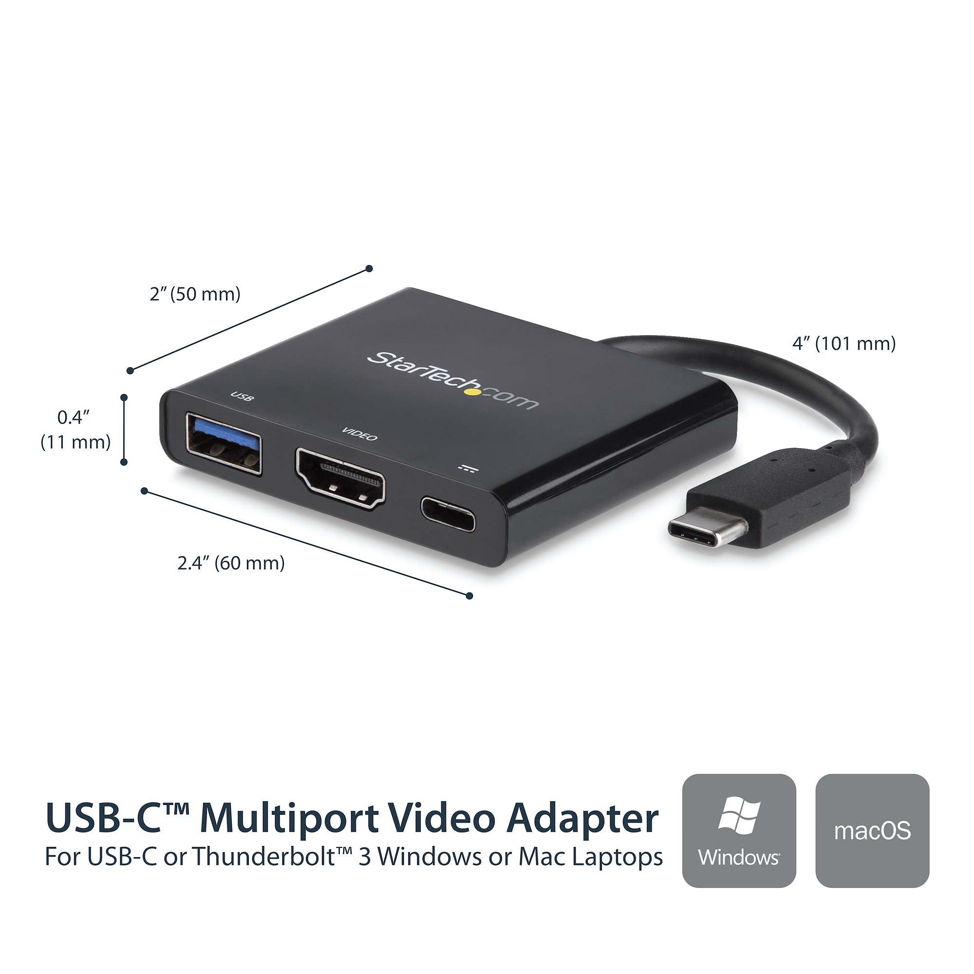USB Type-C接続マルチアダプター HDMI/USB 3.0ポート/60W USB PD