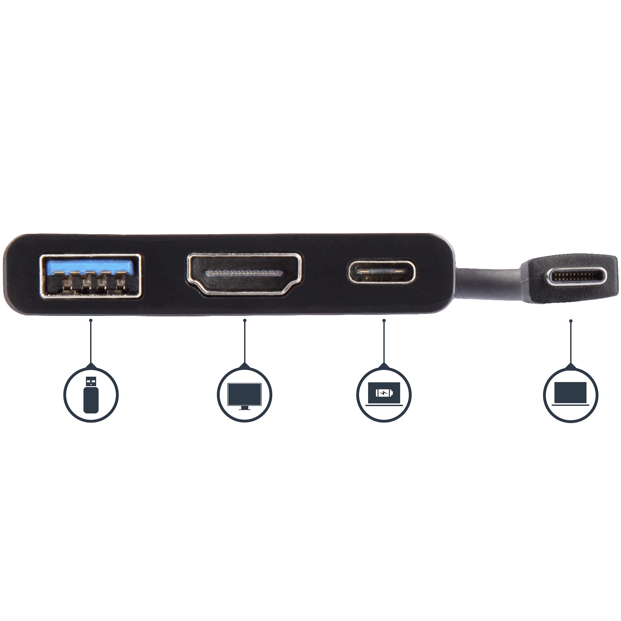 USB Type-C接続マルチアダプター HDMI/USB 3.0ポート/60W USB PD