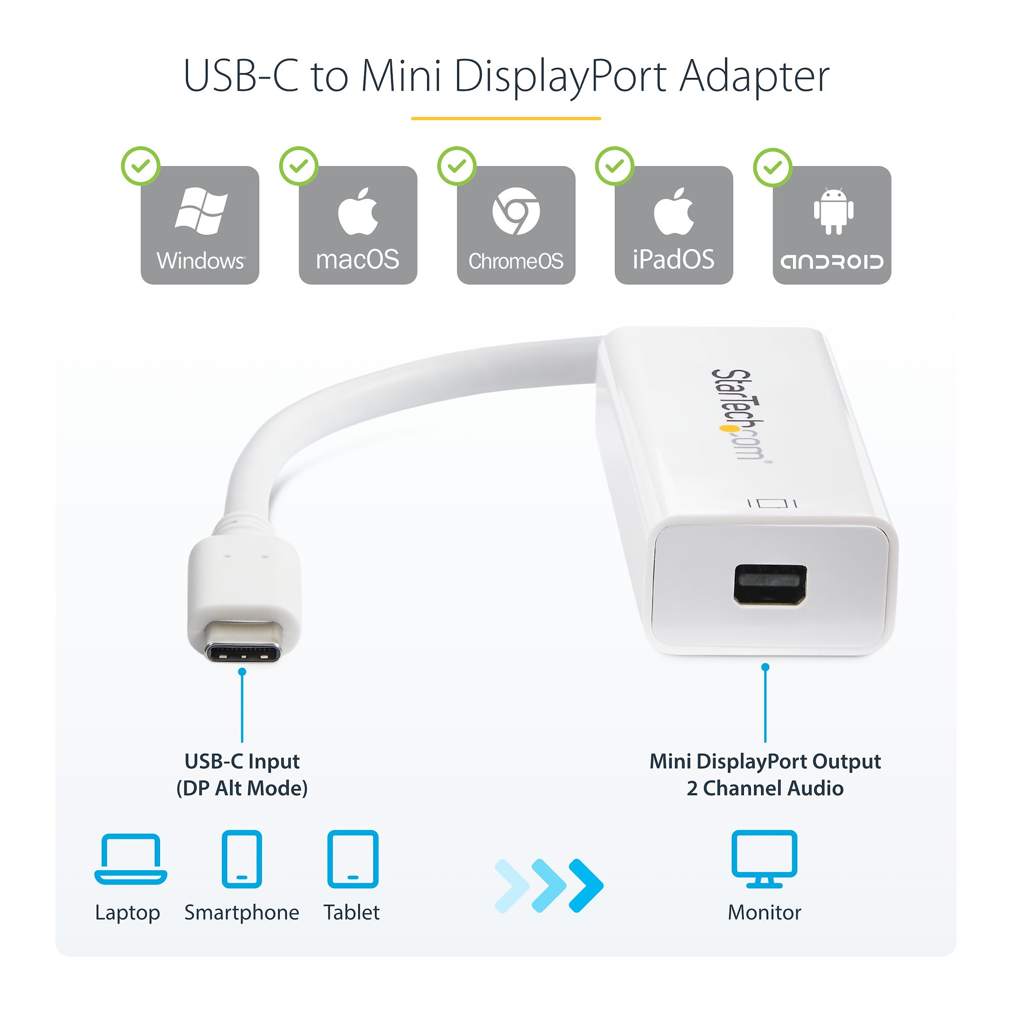 USB-C - Mini DisplayPort 1.2変換アダプター／4K60Hz／スペースグレー／USB C モニター  変換コネクター／ディスプレイ コンバーター