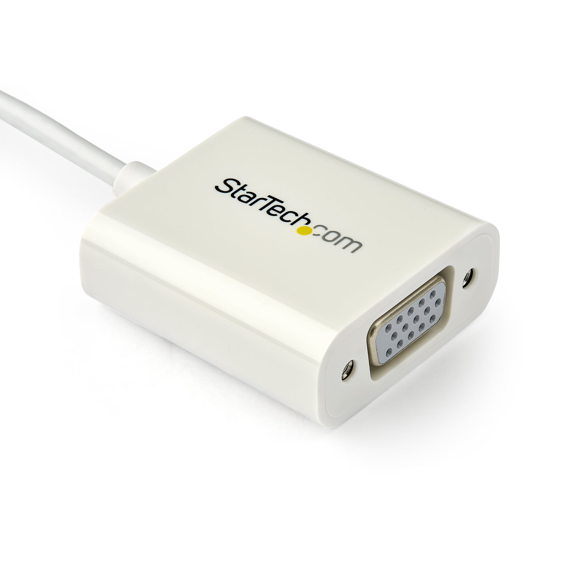 StarTech.com Adaptateur vidéo USB-C vers VGA - Convertisseur USB Type-C  vers HD15 - M/F - 1920x1200 / 1080p - Blanc (CDP2VGAW)