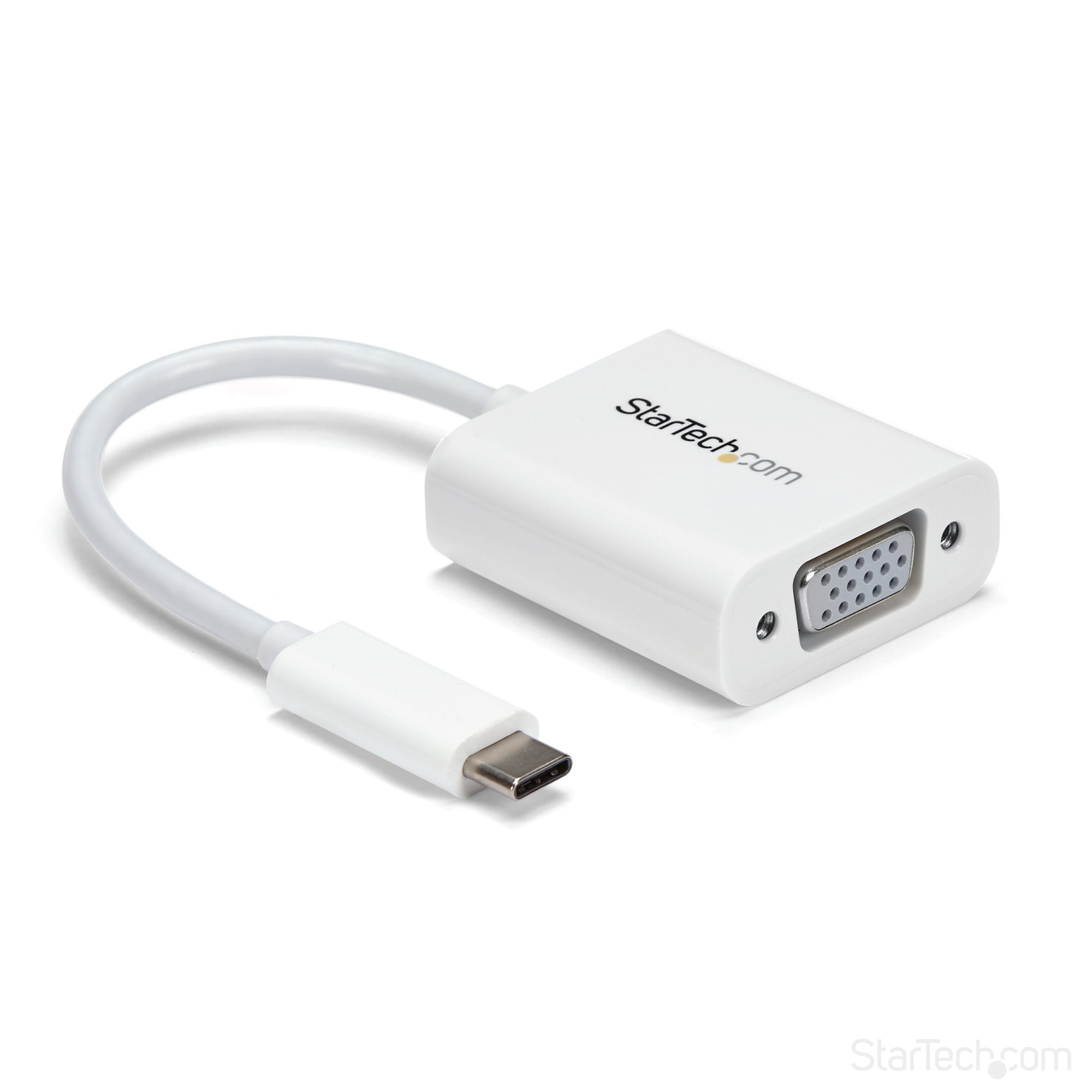 USB-C VGA Adapter - White - Display | StarTech.com