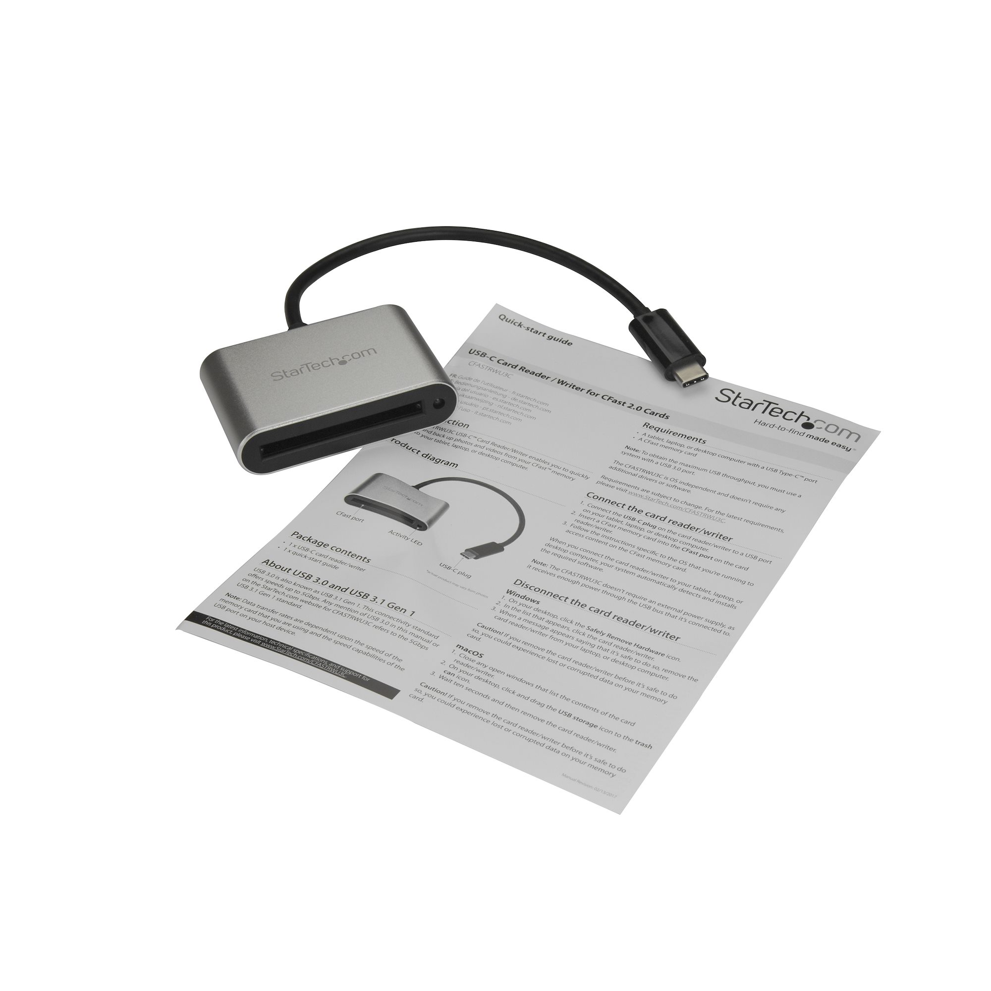 CFast 2.0 カード対応リーダーライター(USB Type-C接続) - USBカードリーダー | 日本