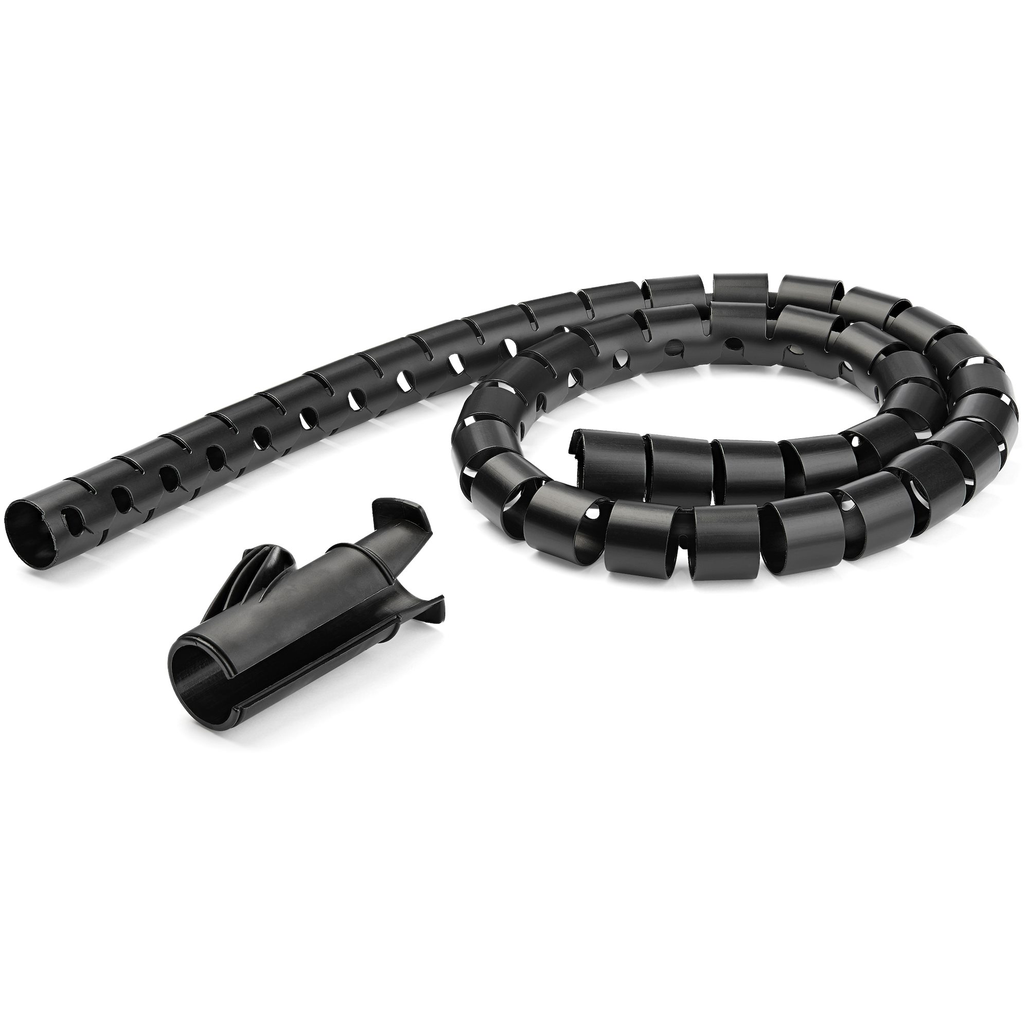 AIRIC 10feet - 1/4 inch Split Cable Management Sleeve Black, Flame