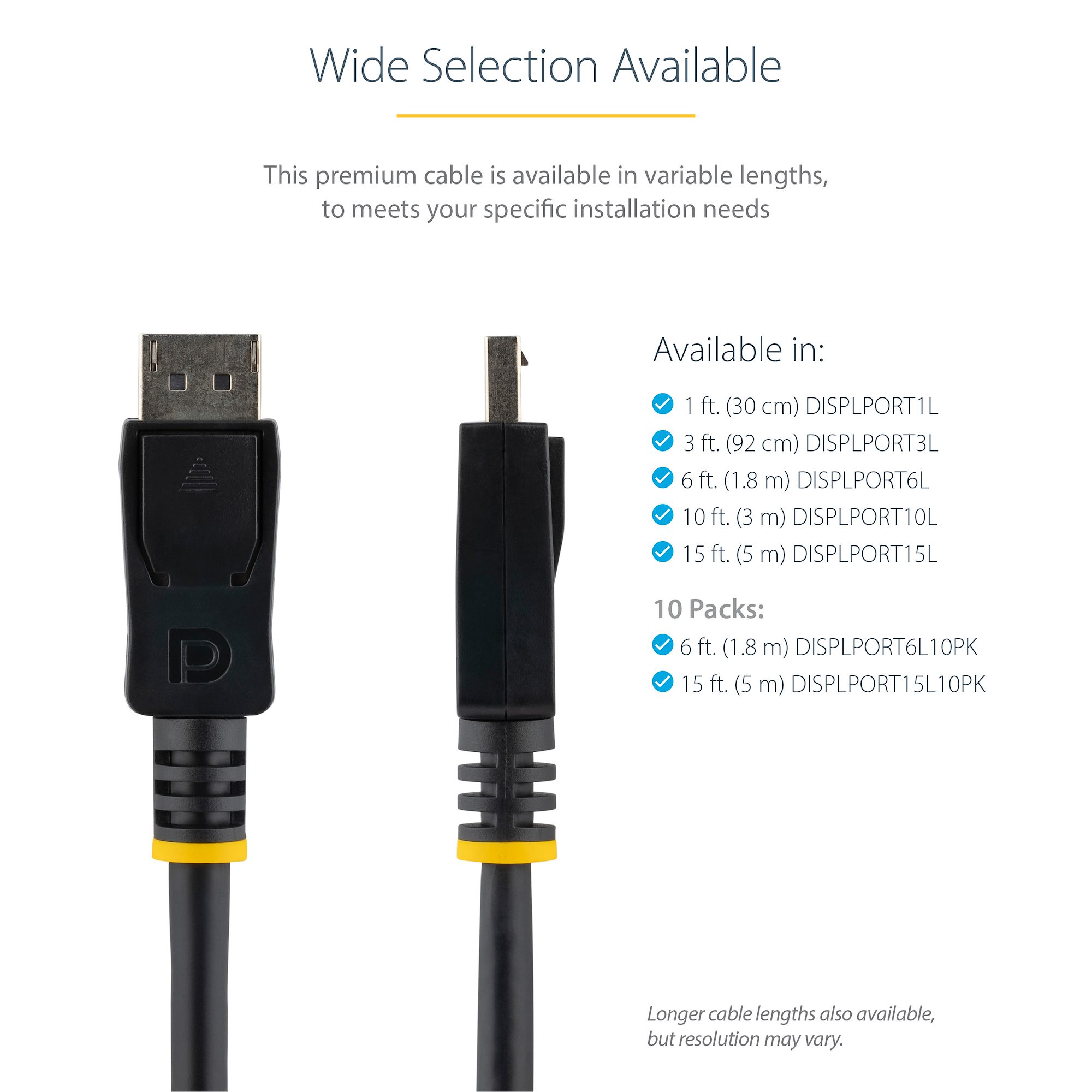Belkin DisplayPort 1.2 Cable with Latches M/M – DisplayPort 4k - 3ft