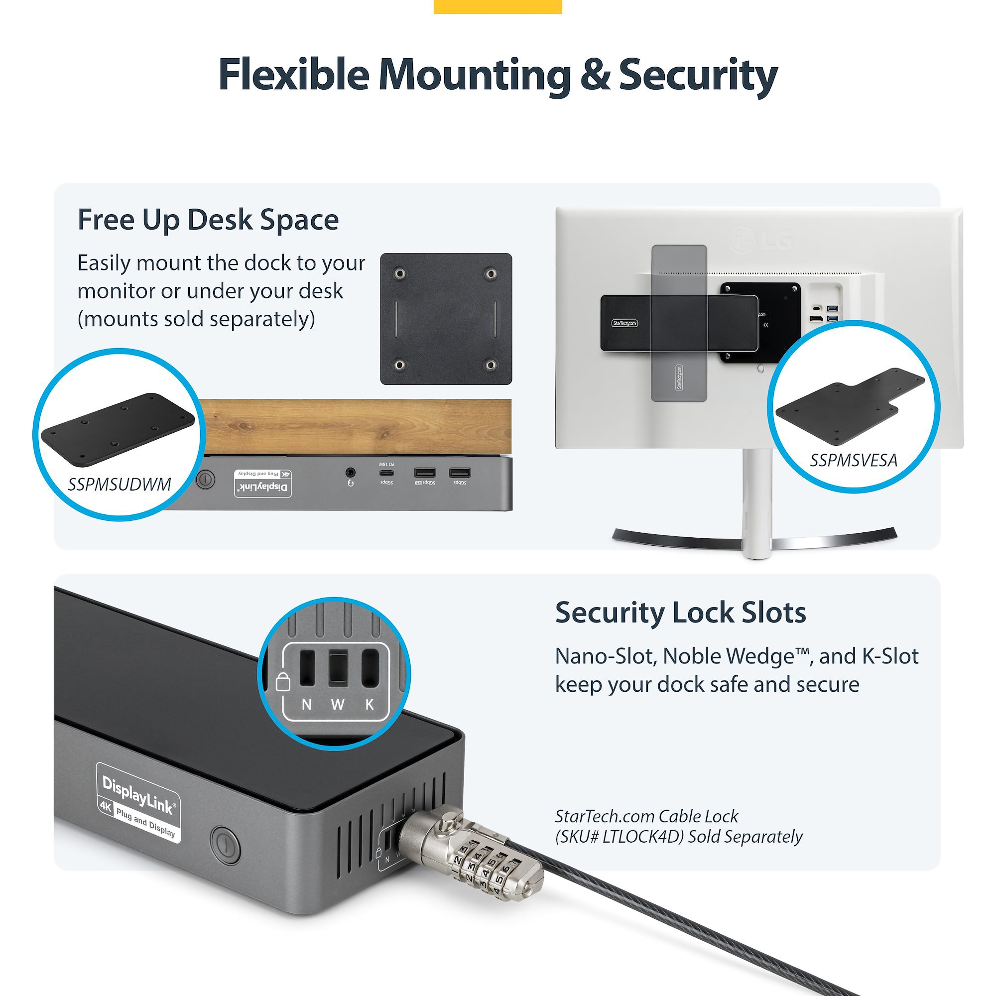 Universal triple-monitor dock compatible with macOS, Windows, and
