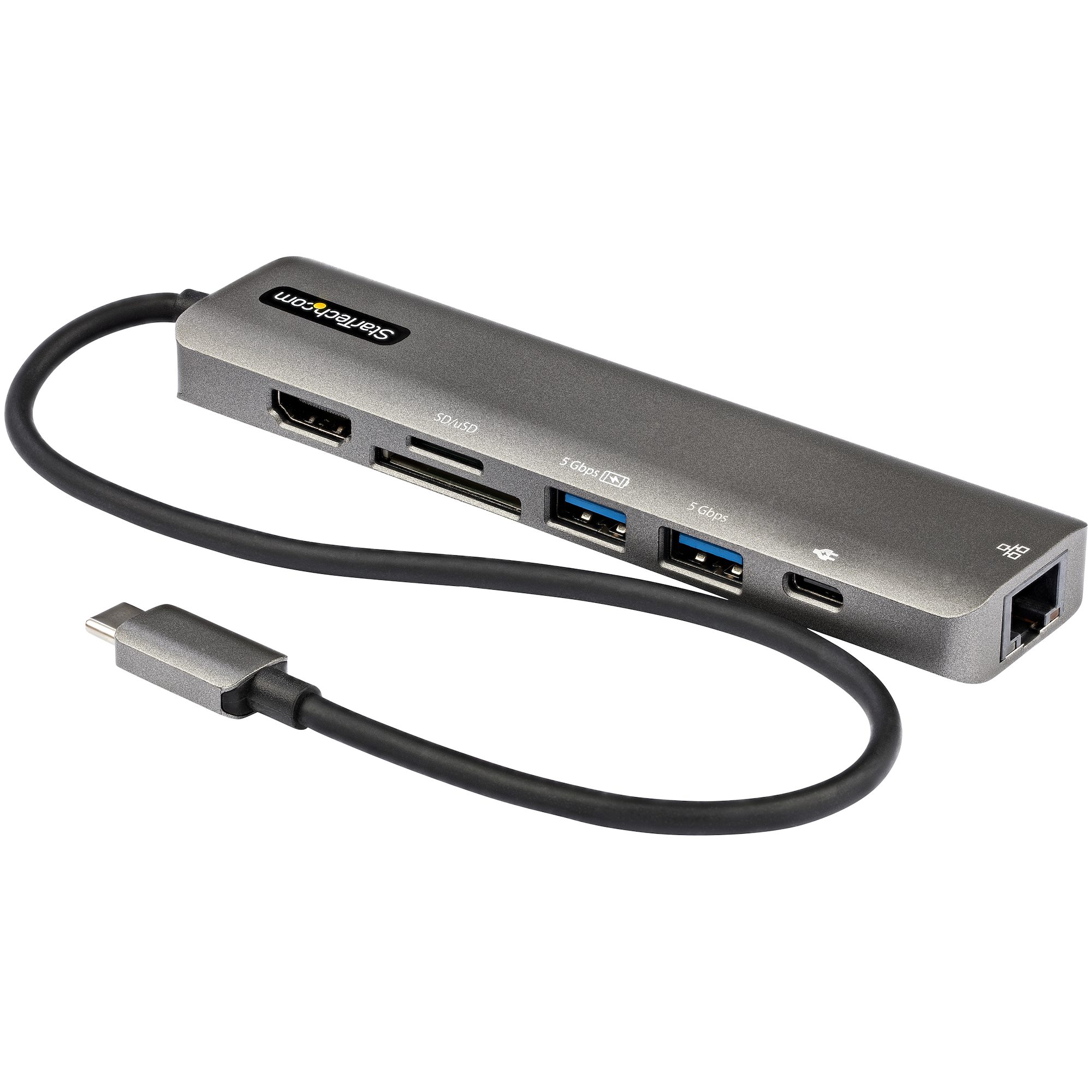 USB-C Card Reader Adapter with SD and Micro SD Port USB 3.0 Port and Pass-Thru Charging with Power Delivery 