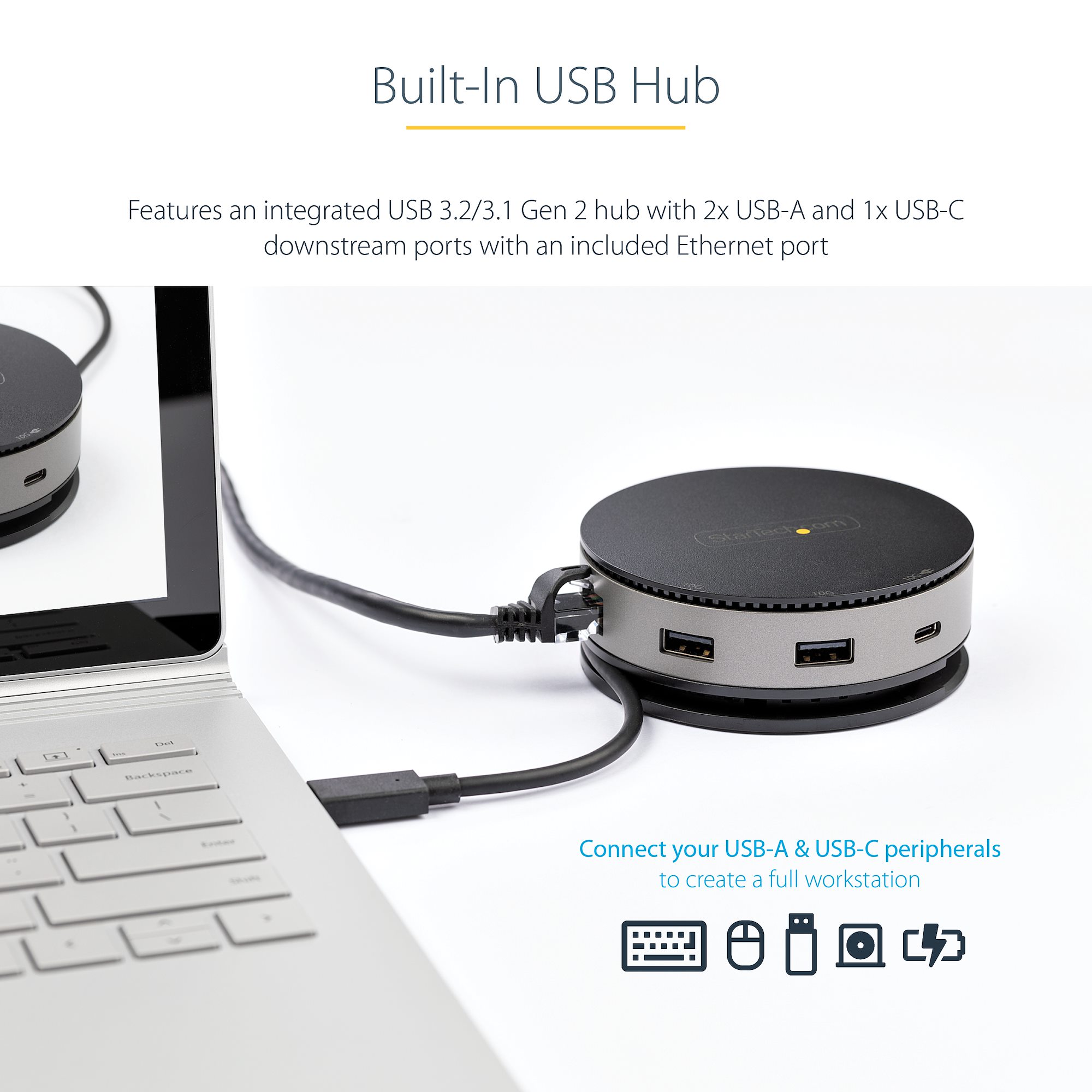 StarTech.com Adaptateur Multiport USB-C - Mini Dock USB Type-C