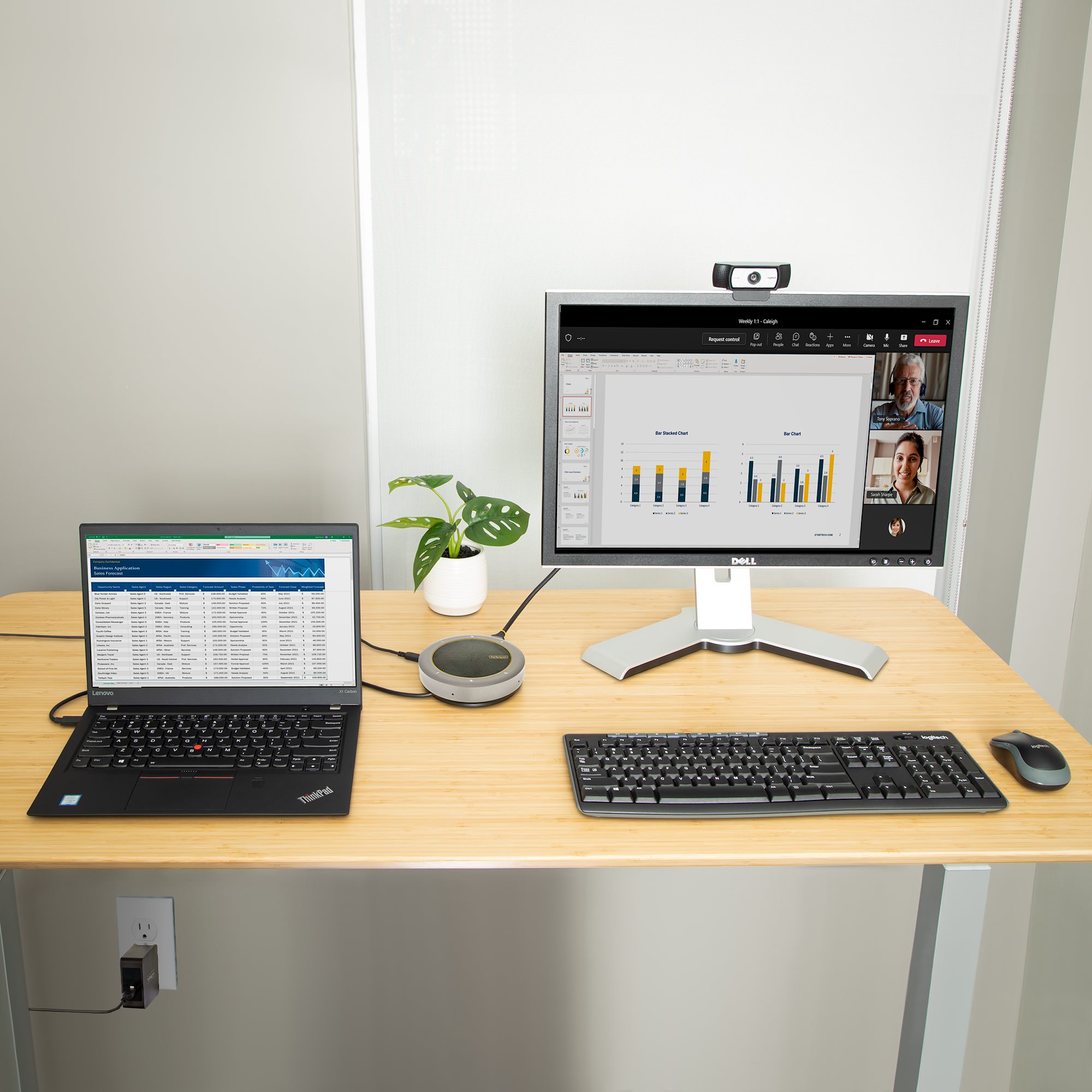 ドッキングステーション／USB-C接続／スピーカーフォン内蔵／シングル