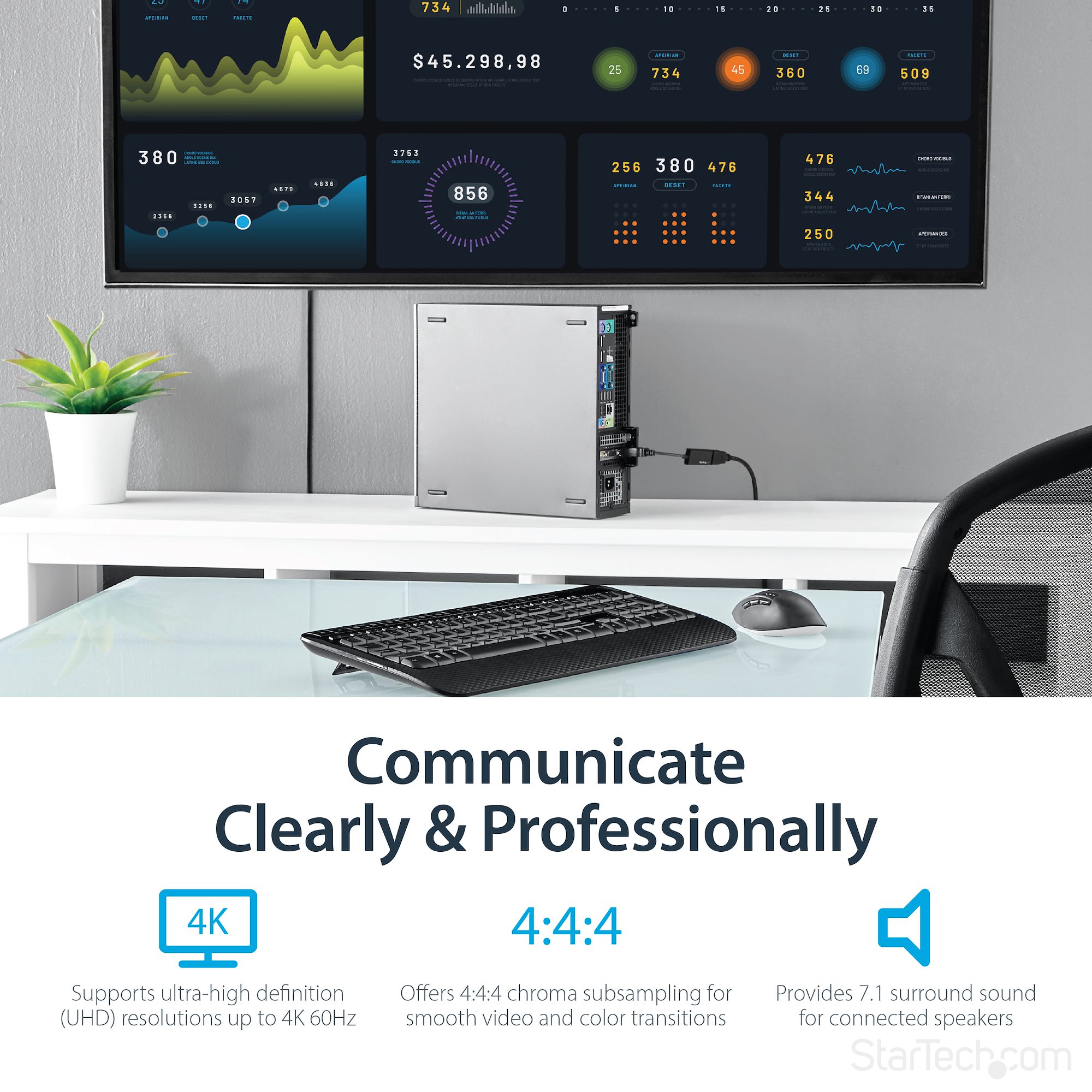Adaptador DisplayPort A HDMI 1080p 60Hz, 25 Cm - Conversor Unidireccional DP A HDMI | Para PC, Portátil, Tarjetas Gráficas | Diseño Compacto Y Robusto
