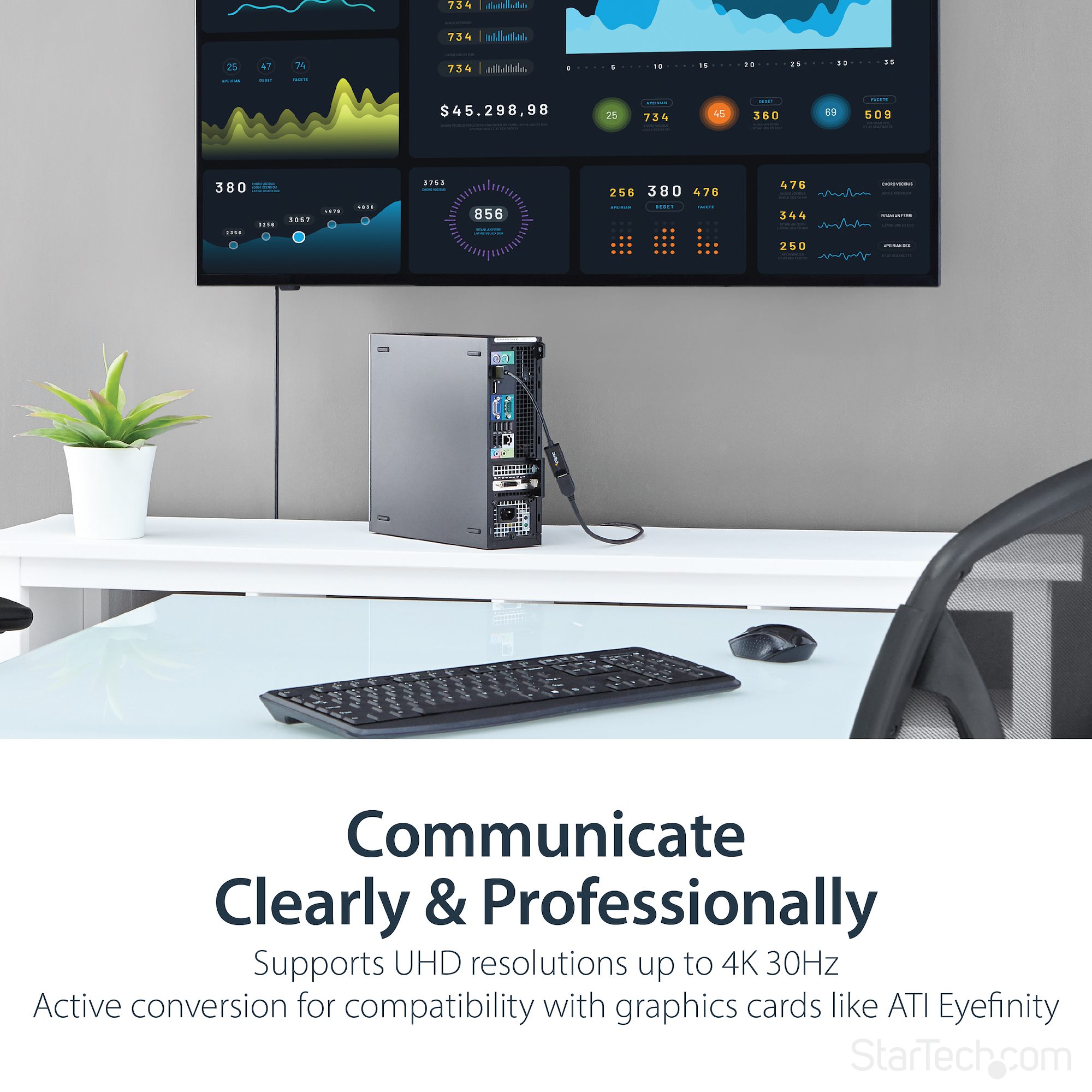 Cavo DisplayPort A HDMI 4K 30Hz - 5 Metri, Con Connettore A Scatto E Chip Integrato - Foto 4