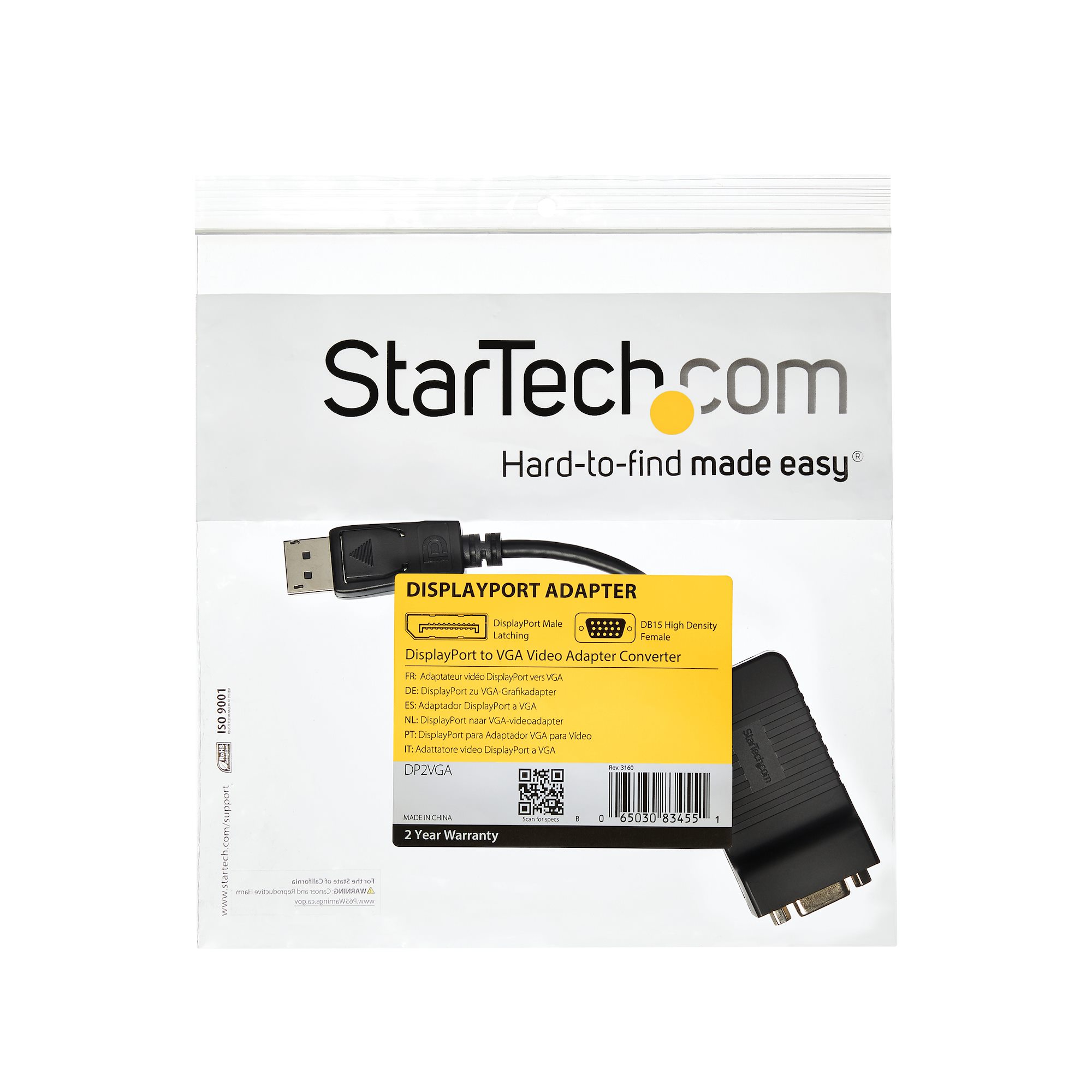 Adaptateur HDMI vers DisplayPort Startech 128-HDMI-DISPLAYPORT