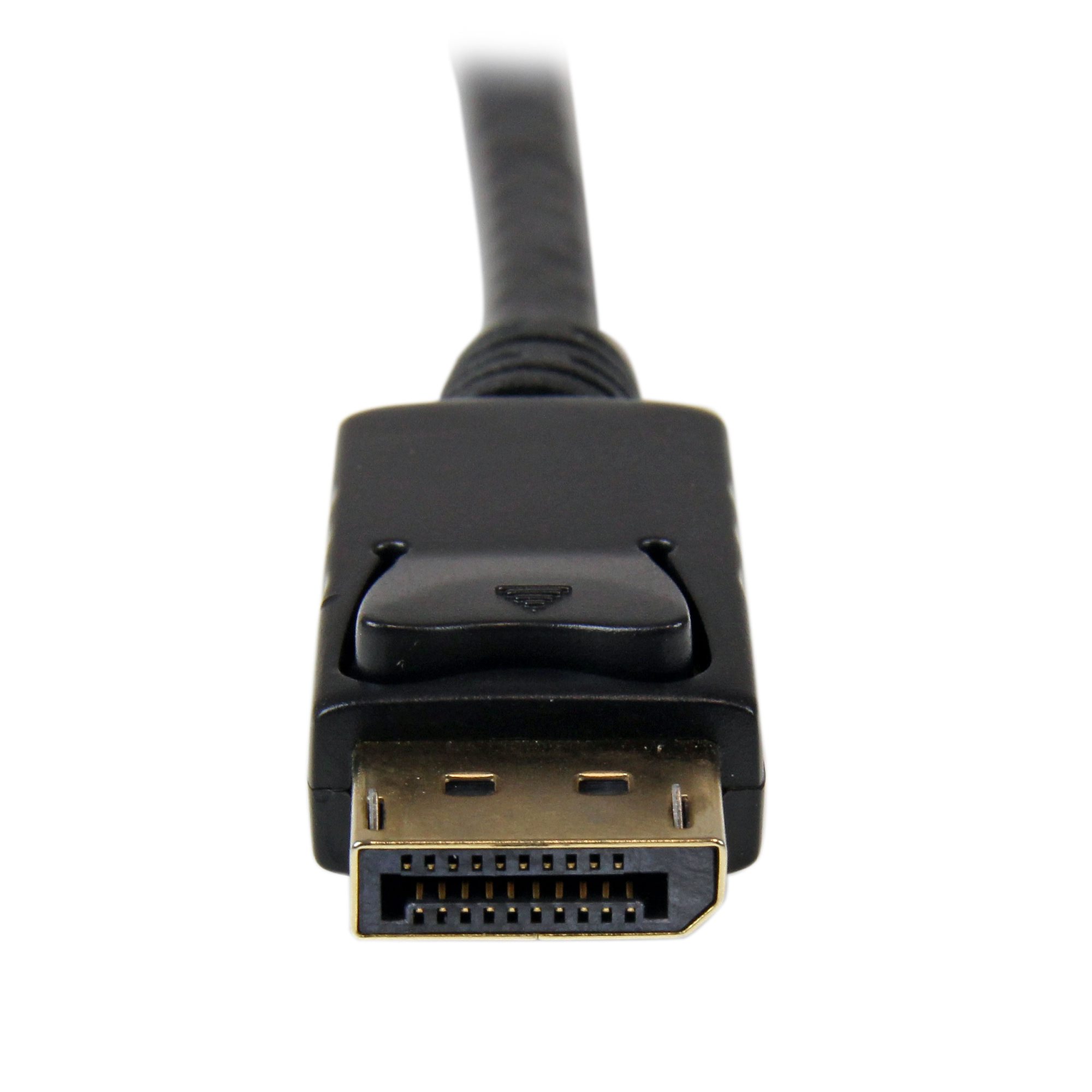 DisplayPort 1.2 - VGA変換ケーブル／1.8m／1920x1200（1080p）／アクティブ／抜け防止機構付／ブラック／DP -  VGA モニター 変換コネクター／ディスプレイポート コンバーター