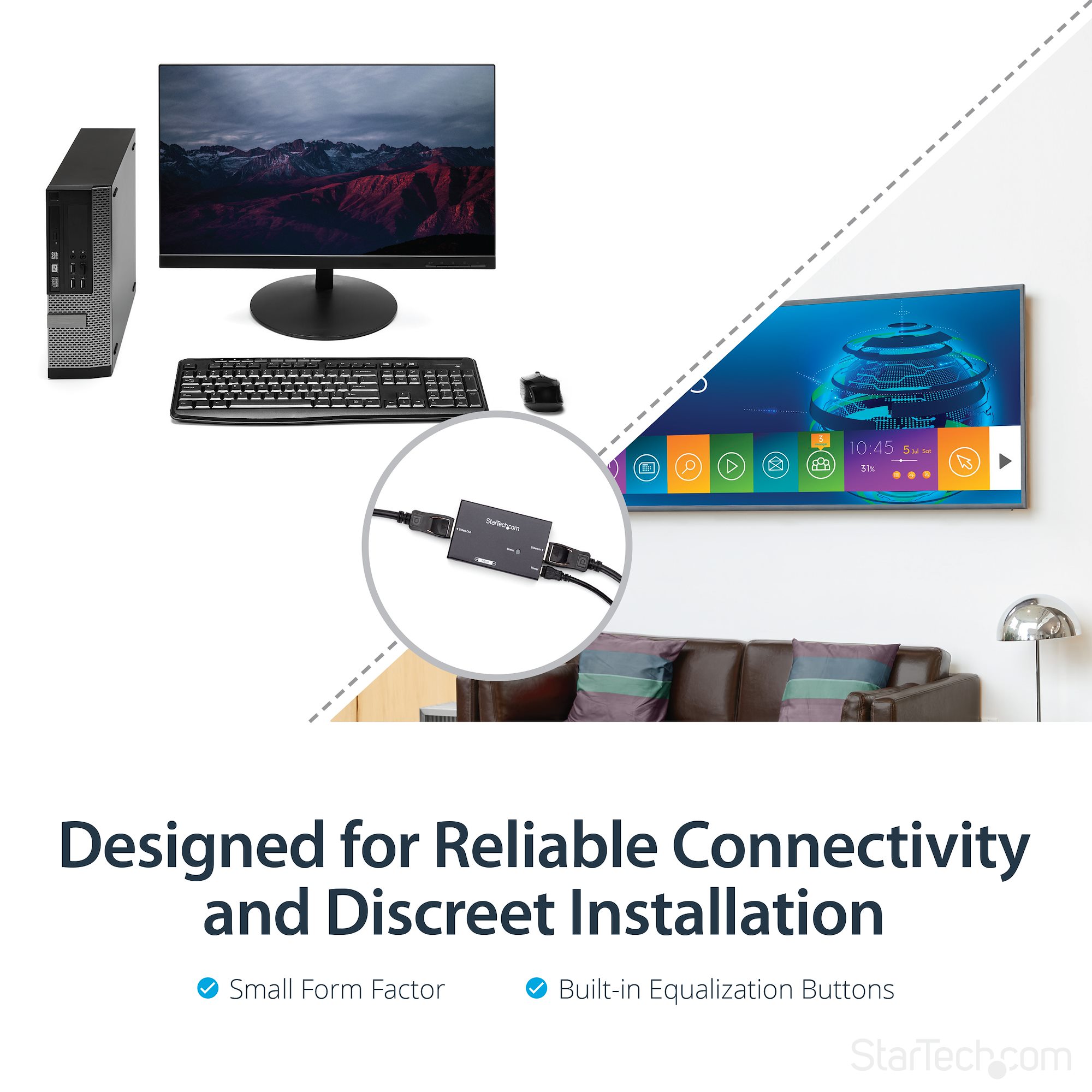 StarTech.com DPBOOST DisplayPortブースター DisplayPort Signal Booster - DP Extender - 4K 60Hz - TAA