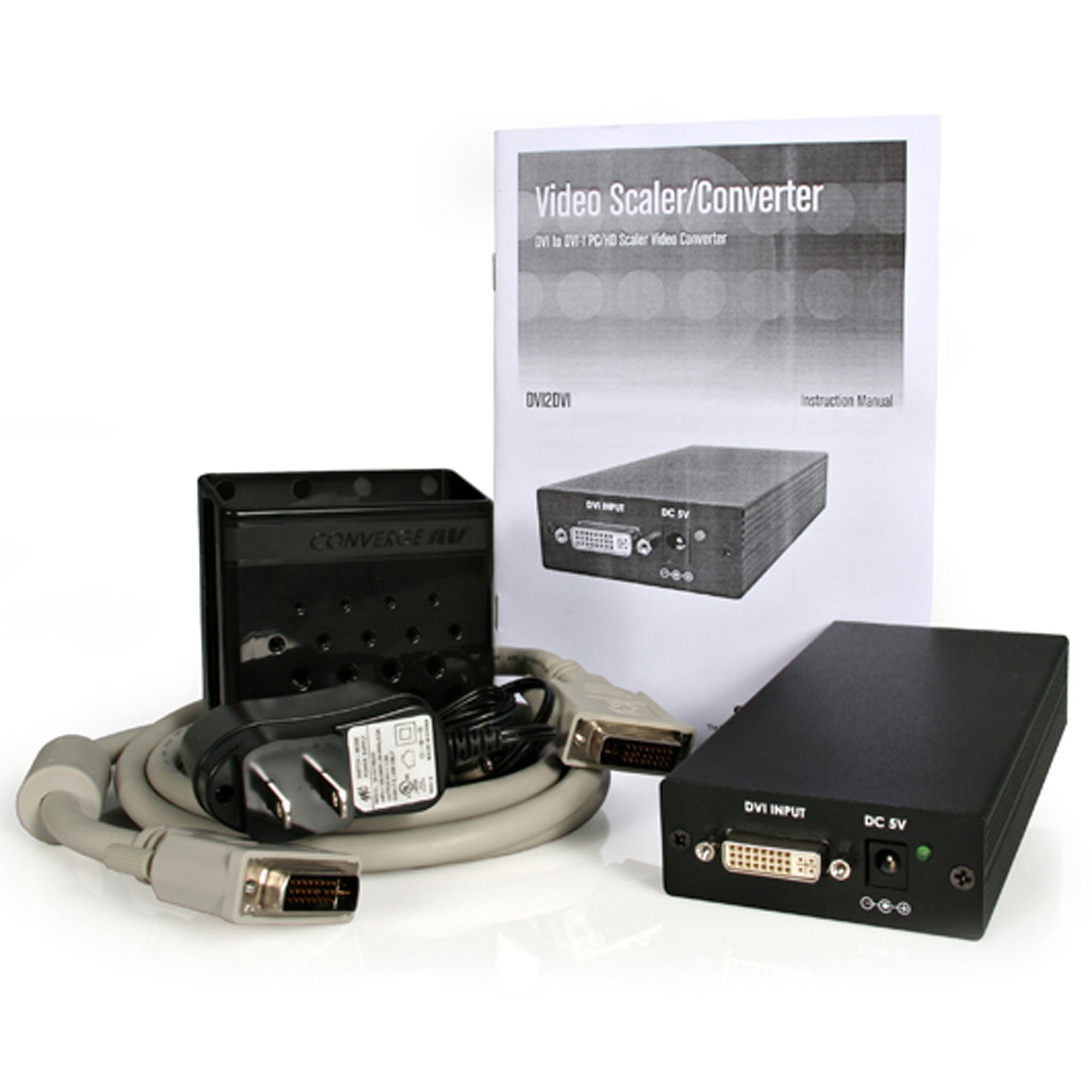 DVI-D to DVI-I PC/HD Video Converter Scaler