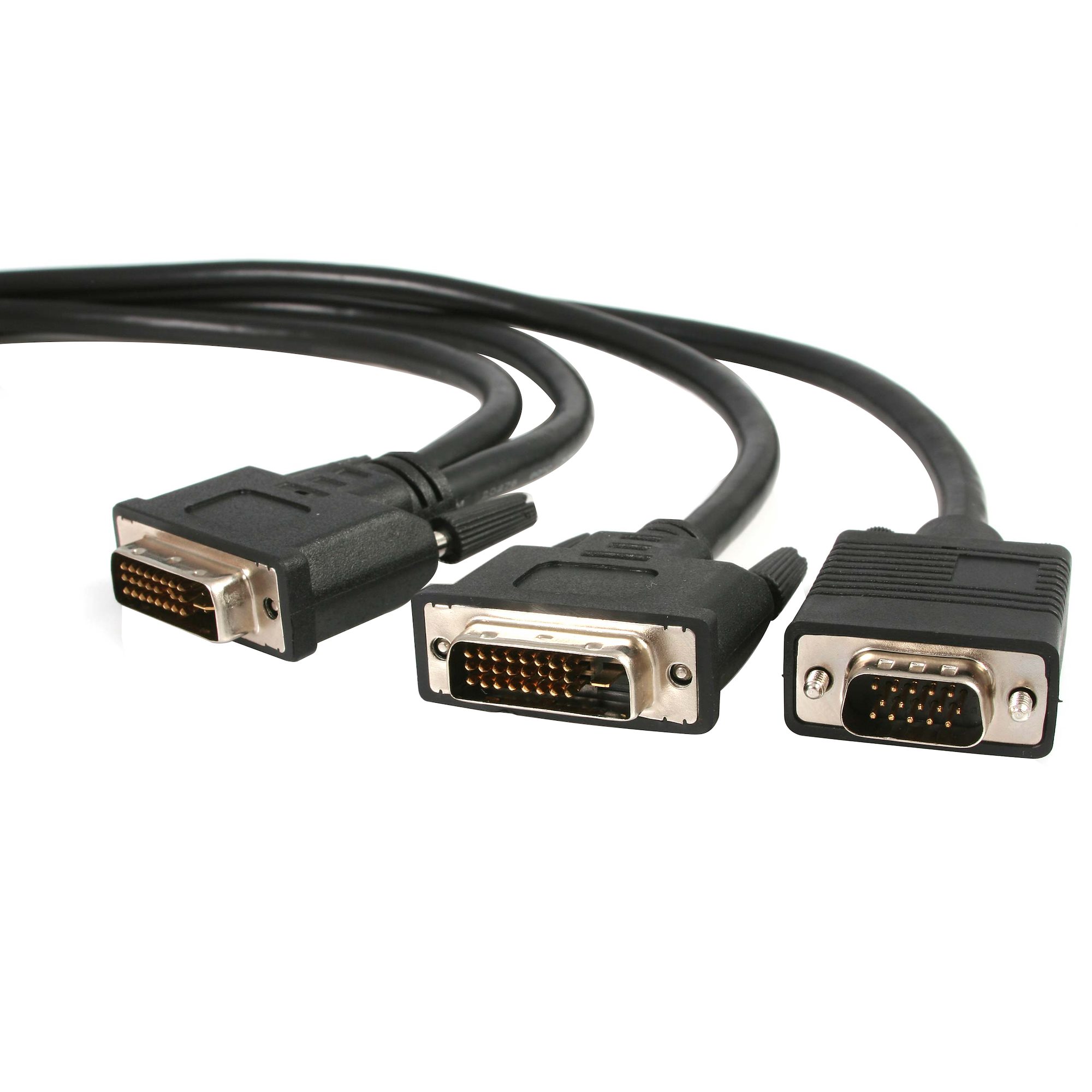 1,8m DVI-I to DVI-D & VGA Splitter Cable - DVI Cables | Cables