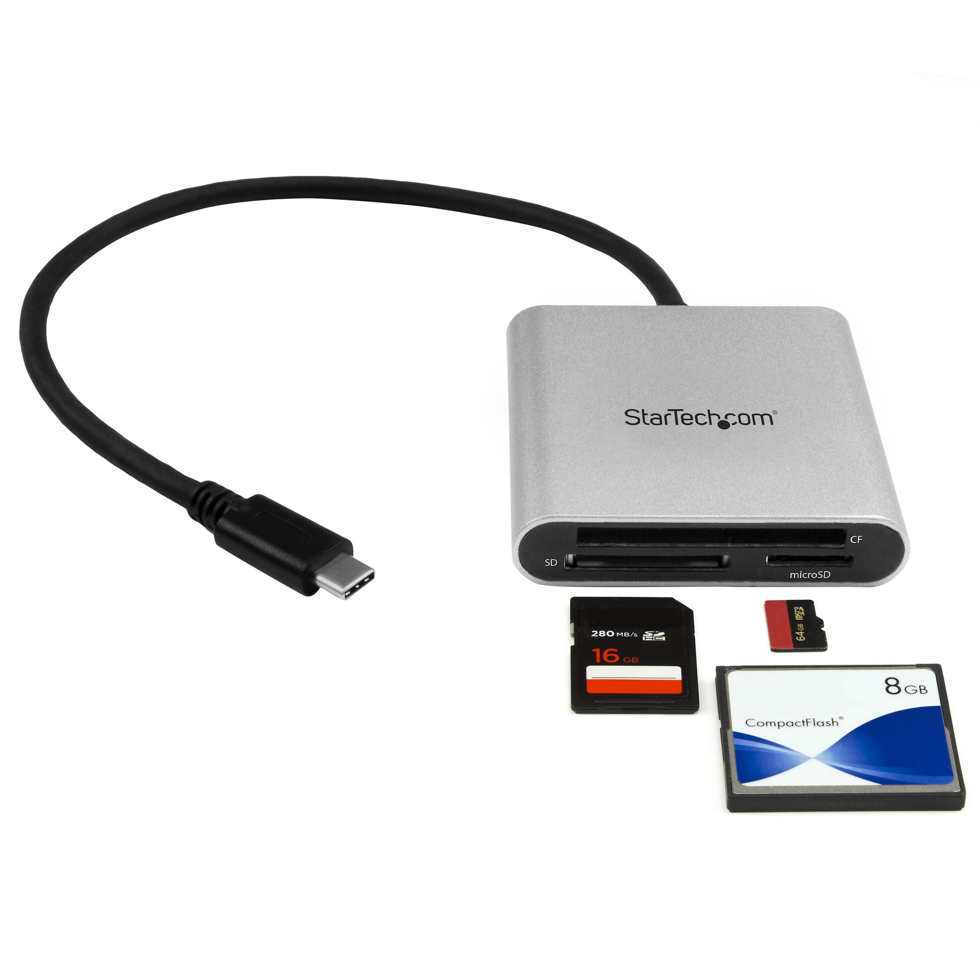 Universal USB-C OTG Card Reader Adapter – SD/MicroSD/SDHC/SDXC – Compact Flash Support