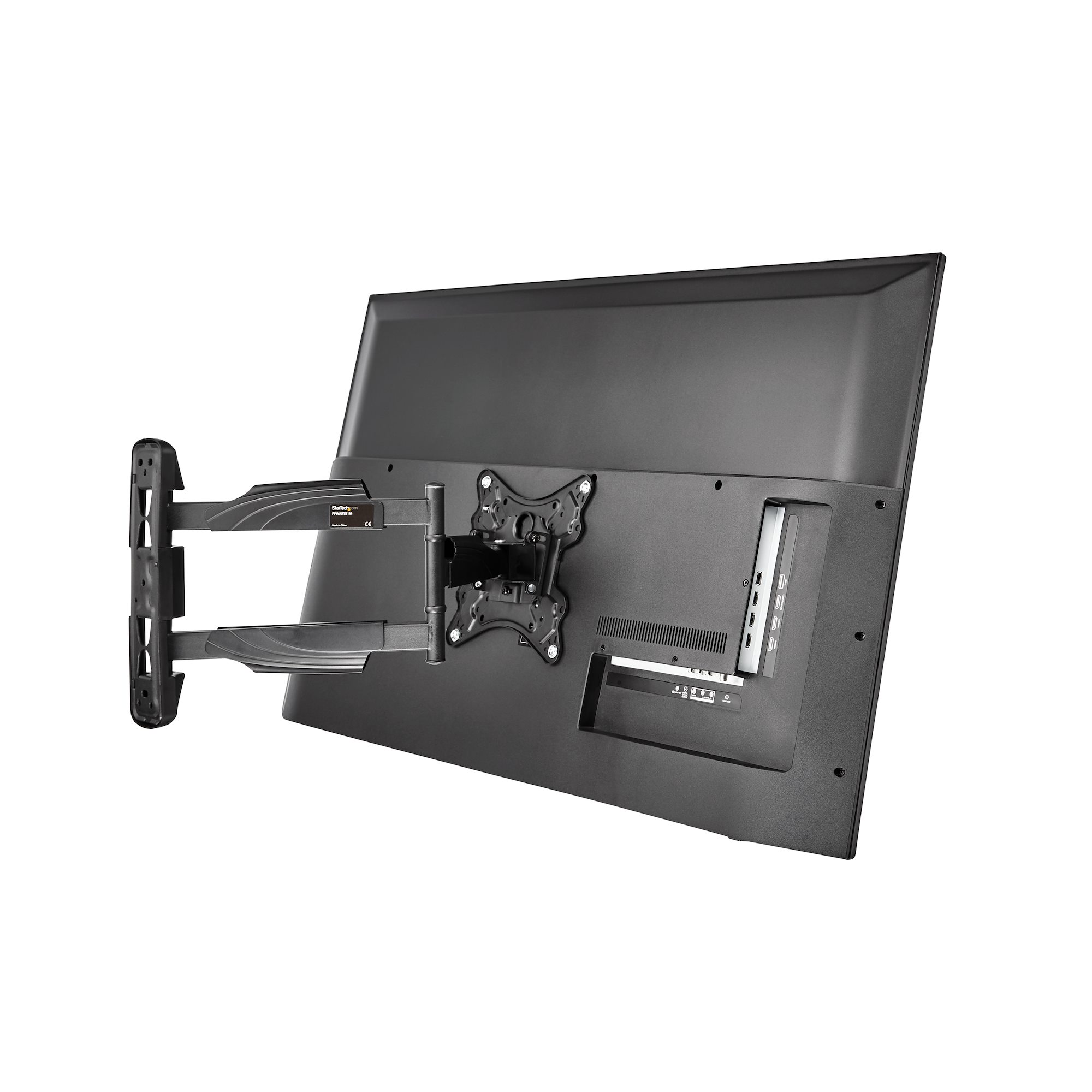  StarTech.com Brazo para monitor de montaje en pared, articulado  de movimiento completo, ajustable, compatible con monitores de 12 a 34  pulgadas, soporte de pared para monitor VESA, negro (ARMPIVWALL) :  Electrónica