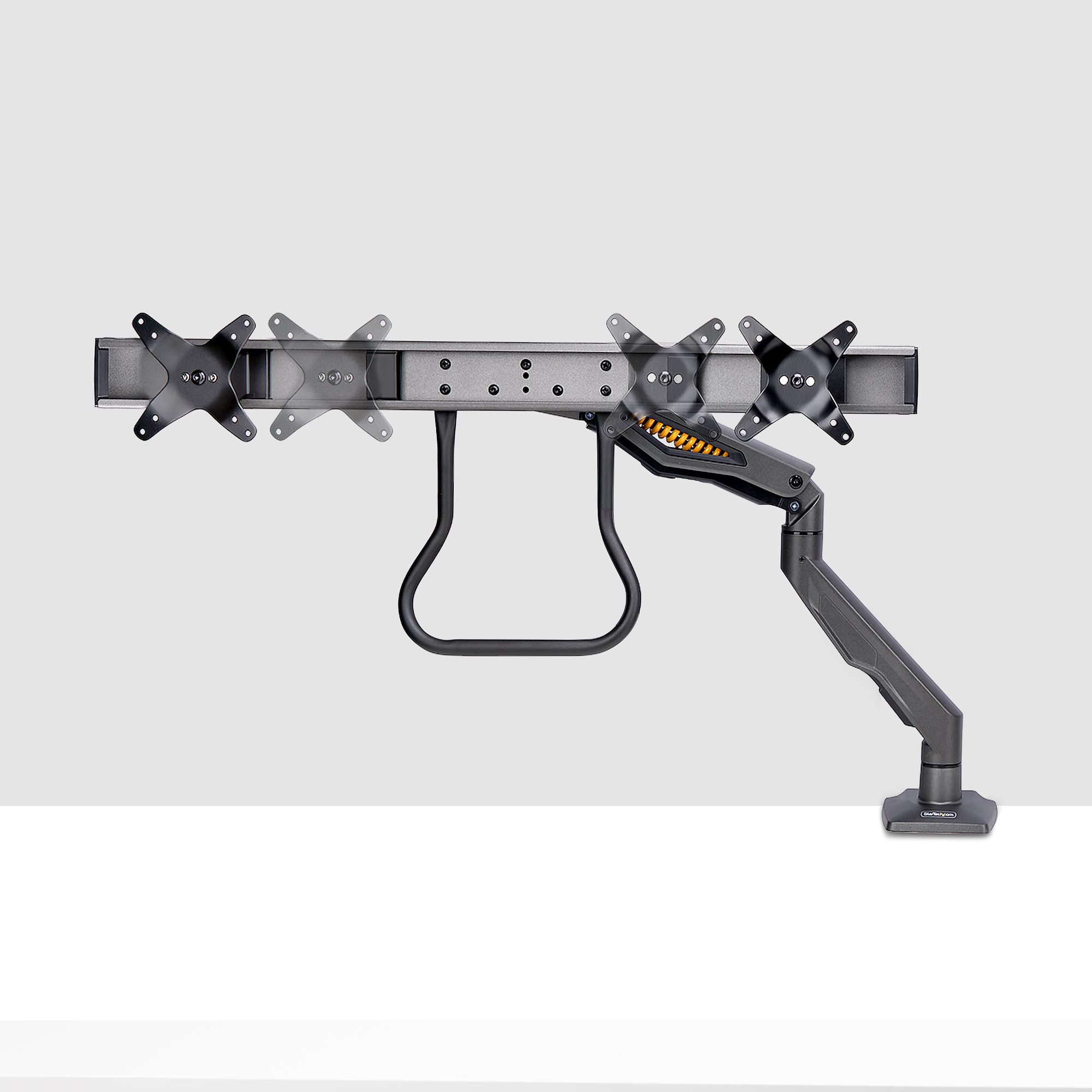 モニターアーム／Cクランプ固定式／2画面／最大27インチ／耐荷重各5kg