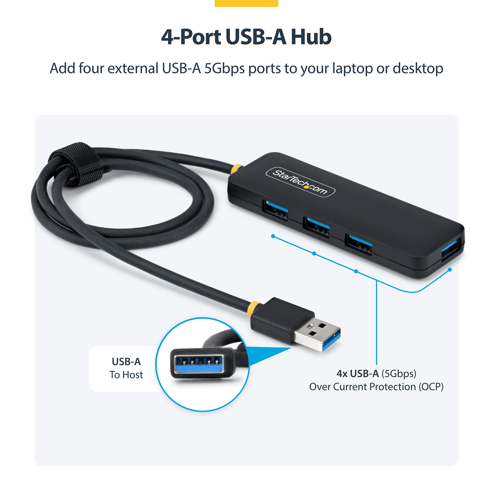 4-Port USB-A Hub