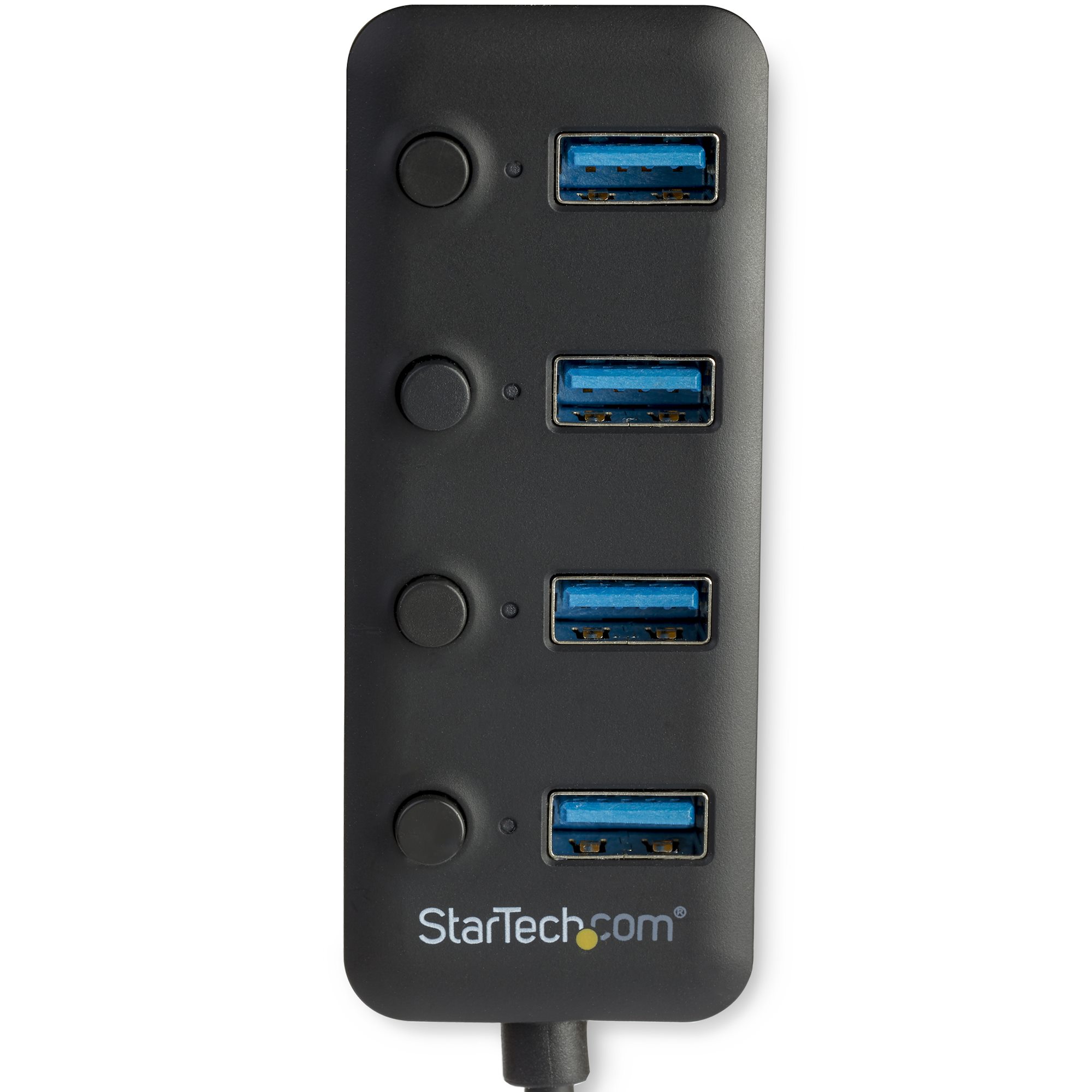4 Port USB 3.0 Hub - USB-A to 4x USB 3.0 Type-A with Individual On/Off Port  Switches - SuperSpeed 5Gbps USB 3.1/3.2 Gen 1 - USB Bus Powered - Portable  