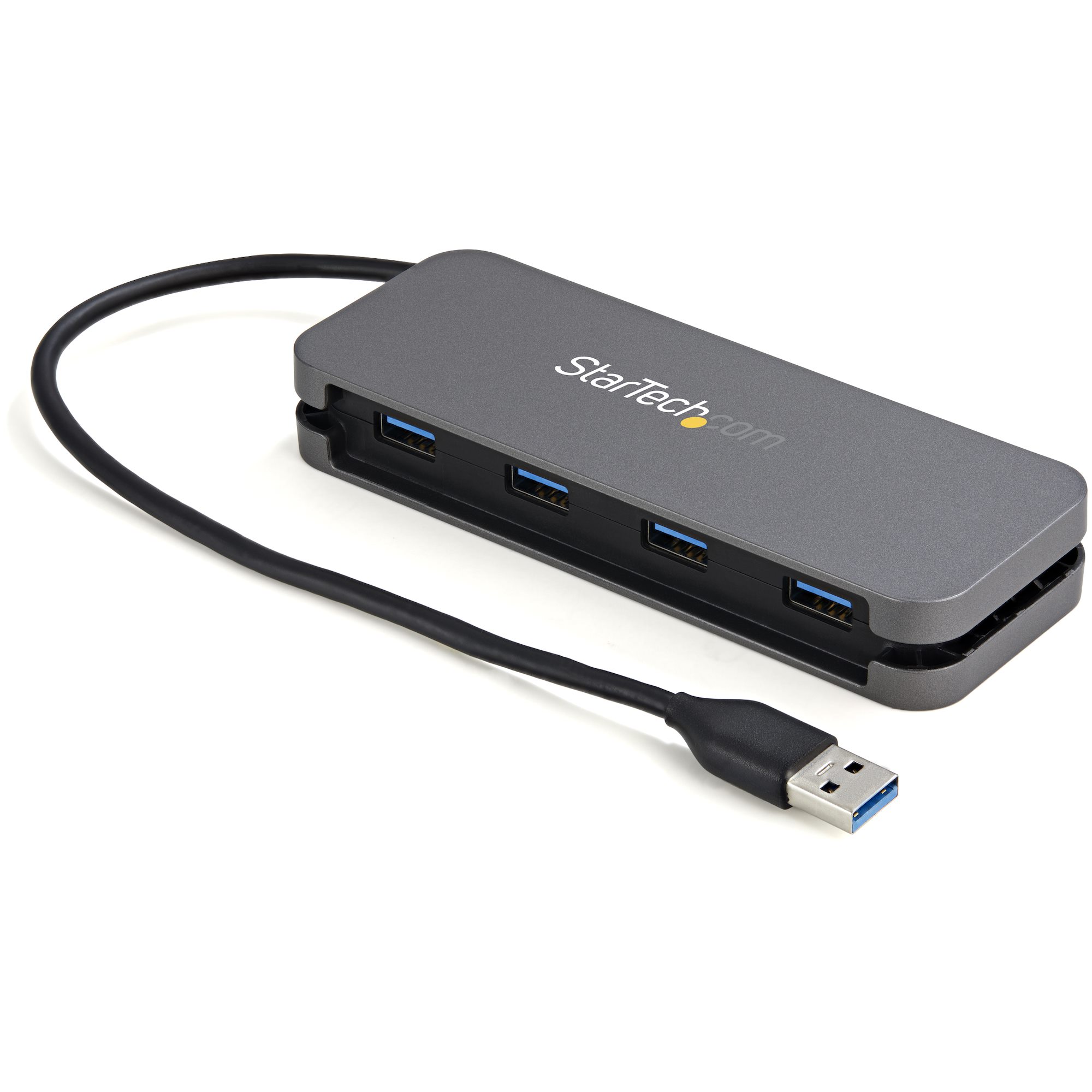 4-Port USB3.0 Hub 5Gbps Portable Compact for PC Mac Laptop Notebook Desktop LN