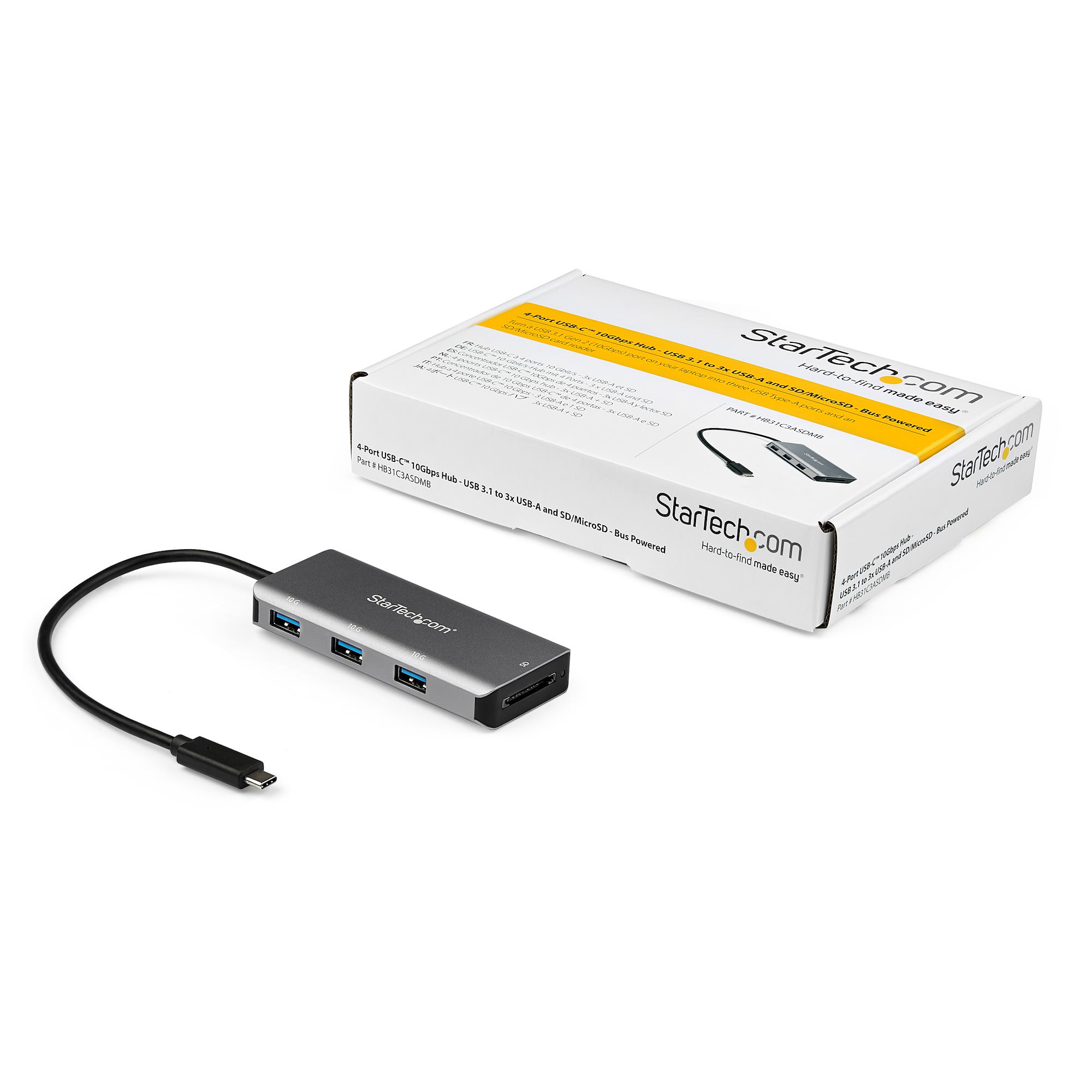 HN 3 Ports USB SD/TF Card Reader Hub Adapter Splitter Combo for Computer Laptop 